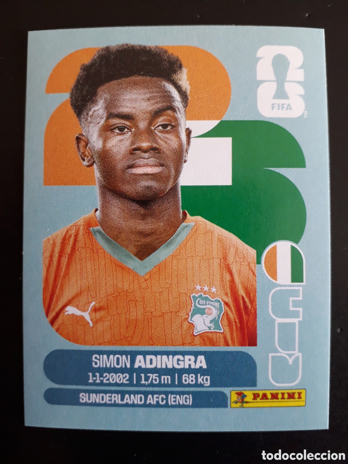 Football Stickers: ADINGRA COSTA DE MARFIL CIV 17 MUNDIAL F&Uacute;TBOL 2026 FIFA WORLD CUP PANINI SIN PEGAR PEDIDO M&Iacute;NIMO 3&euro;.