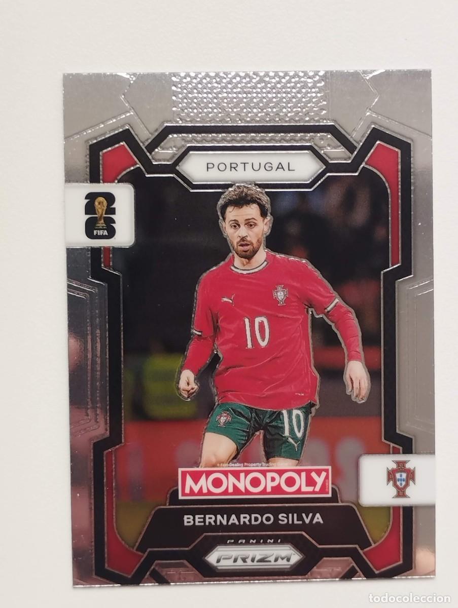 Cromos de F&uacute;tbol: CROMO CARD WORLD CUP 2026 26 PANINI MONOPOLY PRIZM 33 BERNARDO SILVA PORTUGAL ERROR DE CORTE