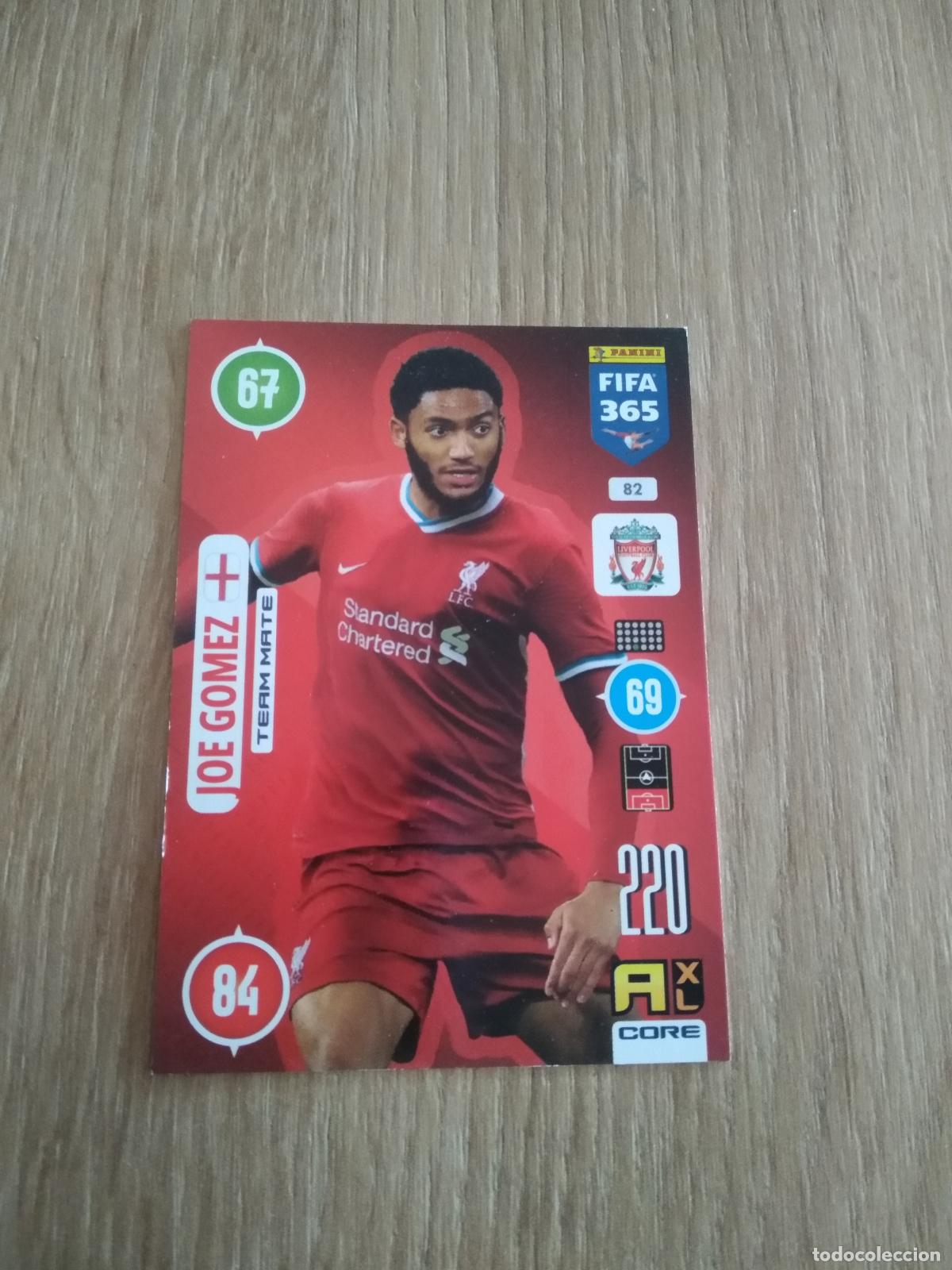 Cromos de F&uacute;tbol: 82 JOE GOMEZ LIVERPOOL CROMO FUTBOL PANINI ADRENALYN 20-21 FIFA 365 2020-2021