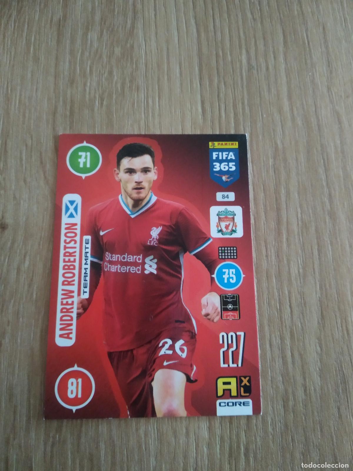 Cromos de F&uacute;tbol: 84 ANDREW ROBERTSON LIVERPOOL CROMO FUTBOL PANINI ADRENALYN 20-21 FIFA 365 2020-2021