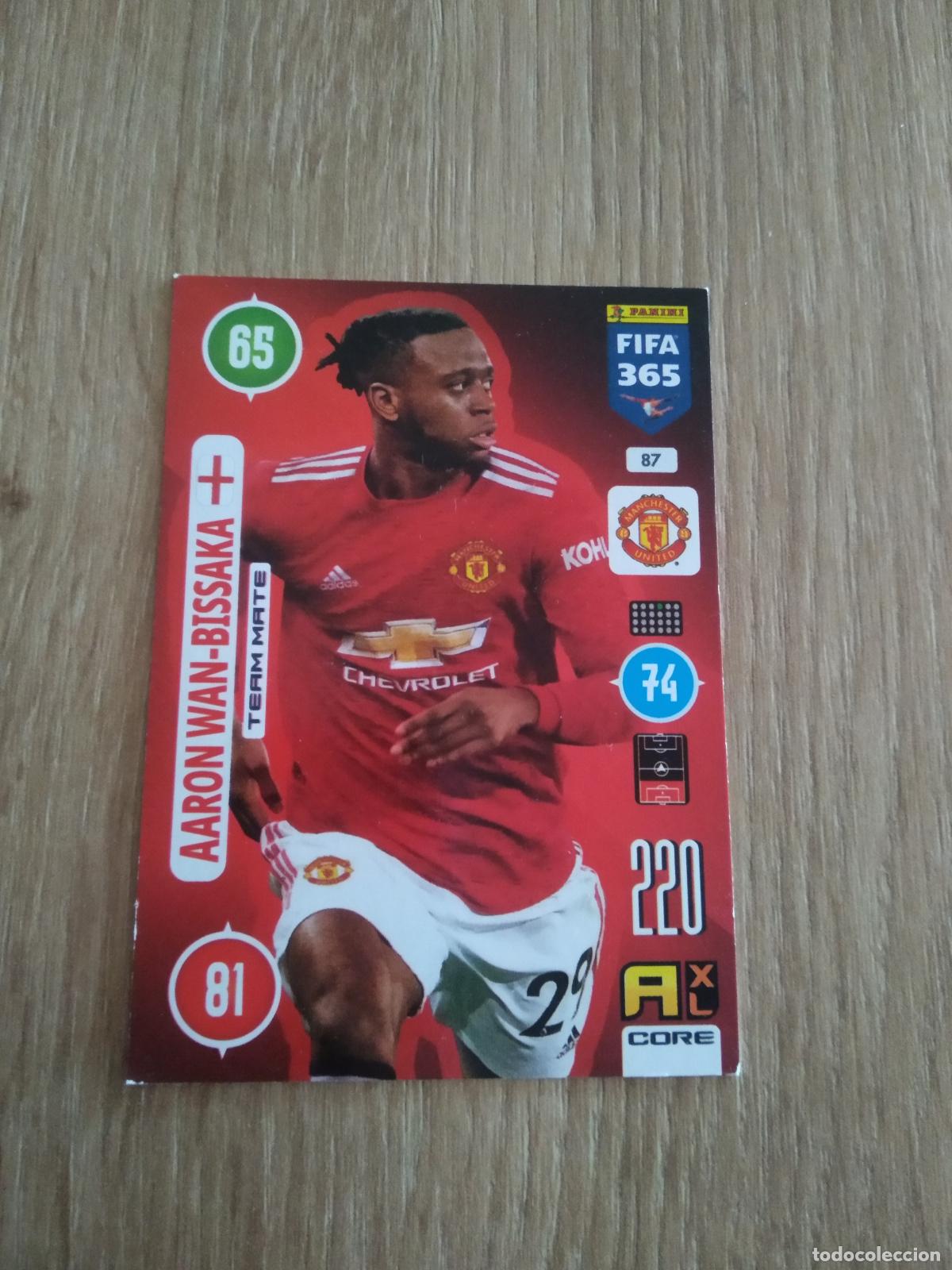Cromos de F&uacute;tbol: 87 AARON WAN-BISSAKA MANCHESTER UNITED CROMO FUTBOL PANINI ADRENALYN 20-21 FIFA 365 2020-2021