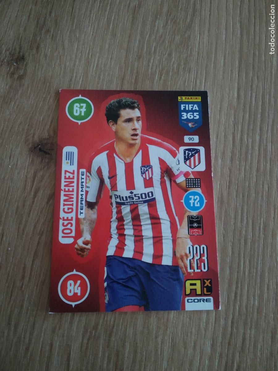 Fu&szlig;ball-Sticker: 90 JOSE MARIA GIMENEZ ATLETICO DE MADRID CROMO FUTBOL PANINI ADRENALYN 20-21 FIFA 365 2020-2021
