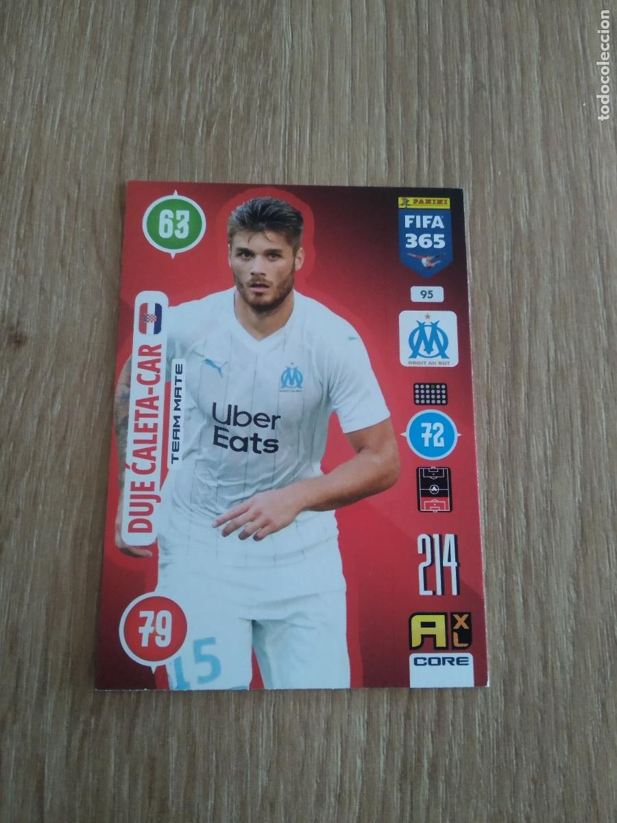 Cromos de F&uacute;tbol: 95 DUJE CALETA-CAR OLYMPIQUE MARSELLA CROMO FUTBOL PANINI ADRENALYN 20-21 FIFA 365 2020-2021