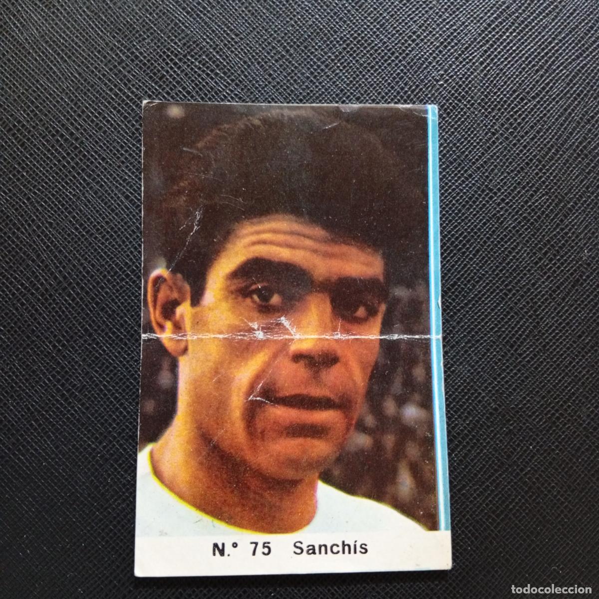 Cromos de F&uacute;tbol: 75 SANCHIS REAL MADRID GRAFICAS BERGAS FUTBOL CROMO LIGA PIPAS SON SANCHEZ A&Ntilde;OS 60
