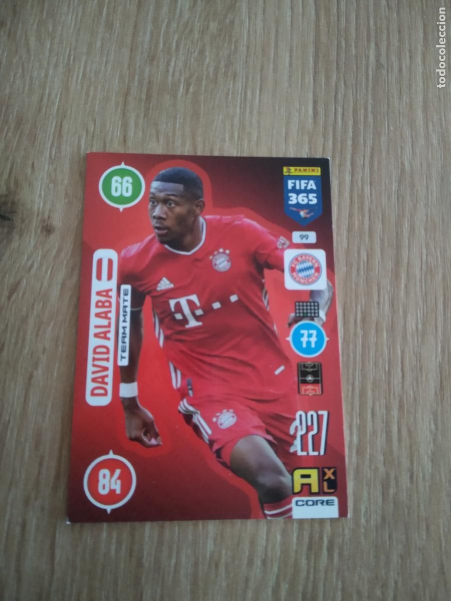 Cromos de F&uacute;tbol: 99 ALABA BAYERN MUNICH CROMO FUTBOL PANINI ADRENALYN 20-21 FIFA 365 2020-2021