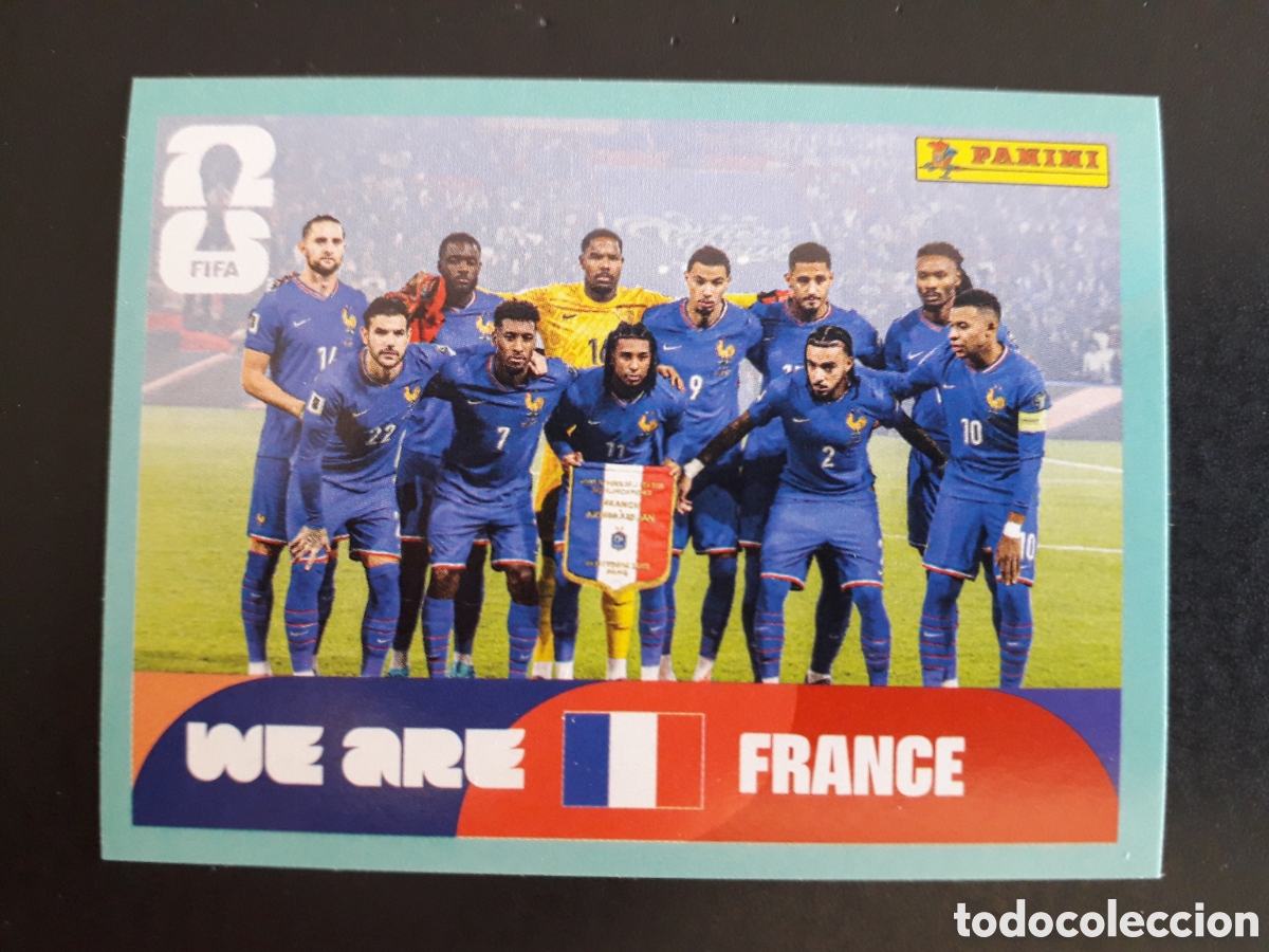 Cromos de F&uacute;tbol: EQUIPO FRANCIA FRA 13 MUNDIAL F&Uacute;TBOL 2026 FIFA WORLD CUP PANINI SIN PEGAR PEDIDO M&Iacute;NIMO 3&euro;