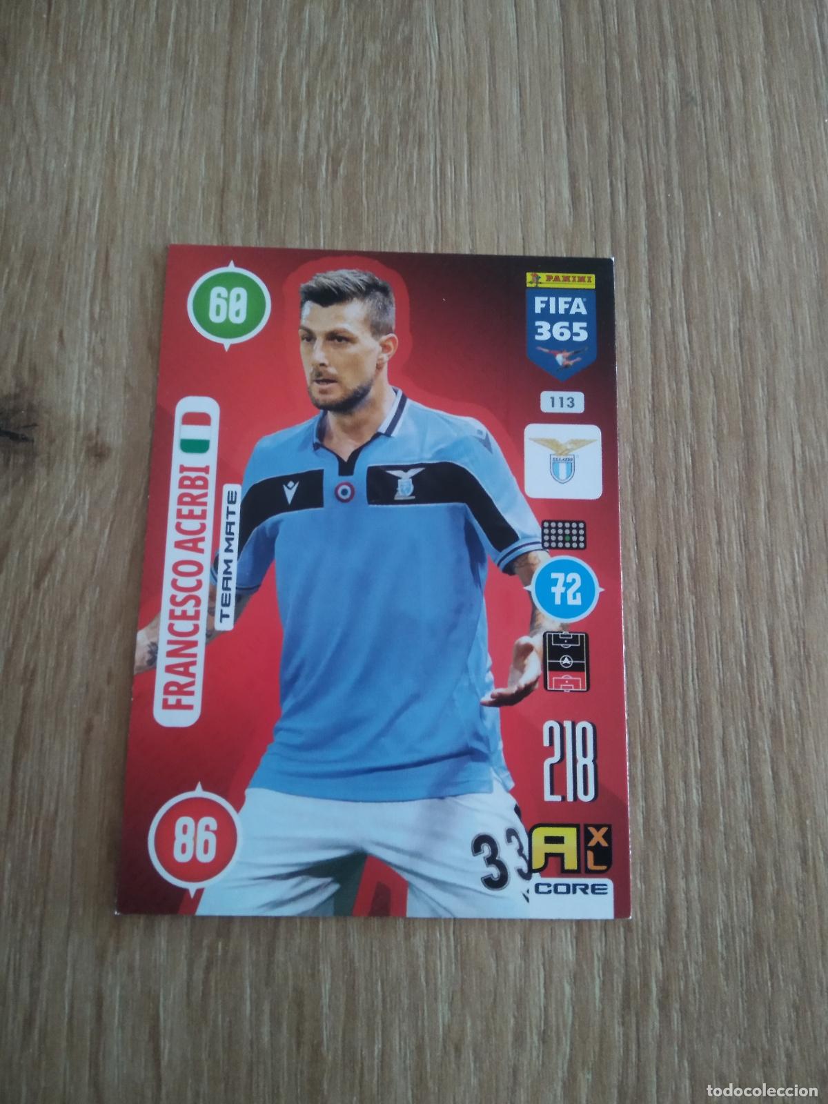 Cromos de F&uacute;tbol: 113 FRANCESCO ACERBI LAZIO CROMO FUTBOL PANINI ADRENALYN 20-21 FIFA 365 2020-2021