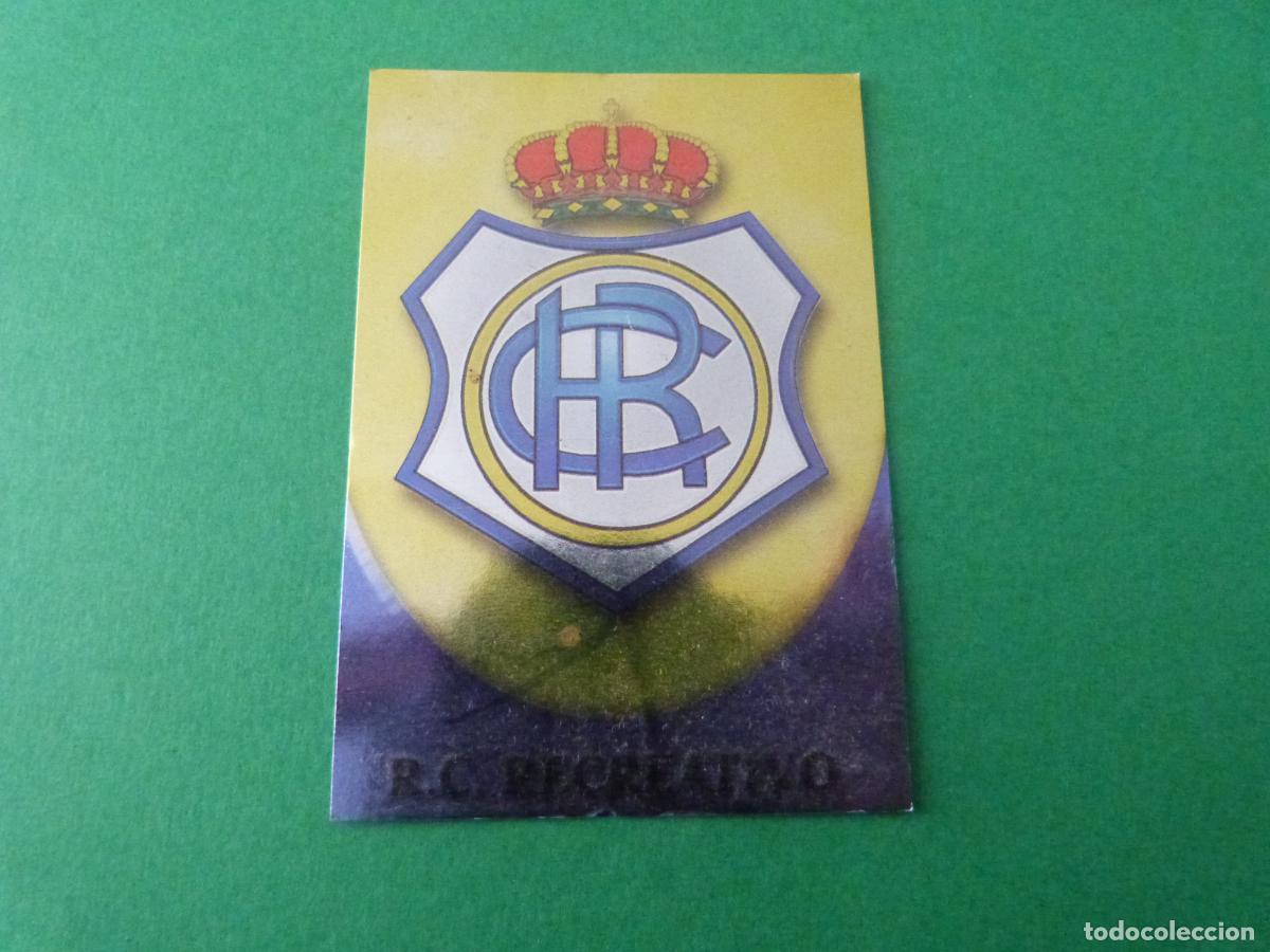 Cromos de F&uacute;tbol: TRADING CARD FUTBOL ESCUDO RECREATIVO DE HUELVA N&ordm; 514 FICHAS LIGA MUNDICROMO 2003/02-03