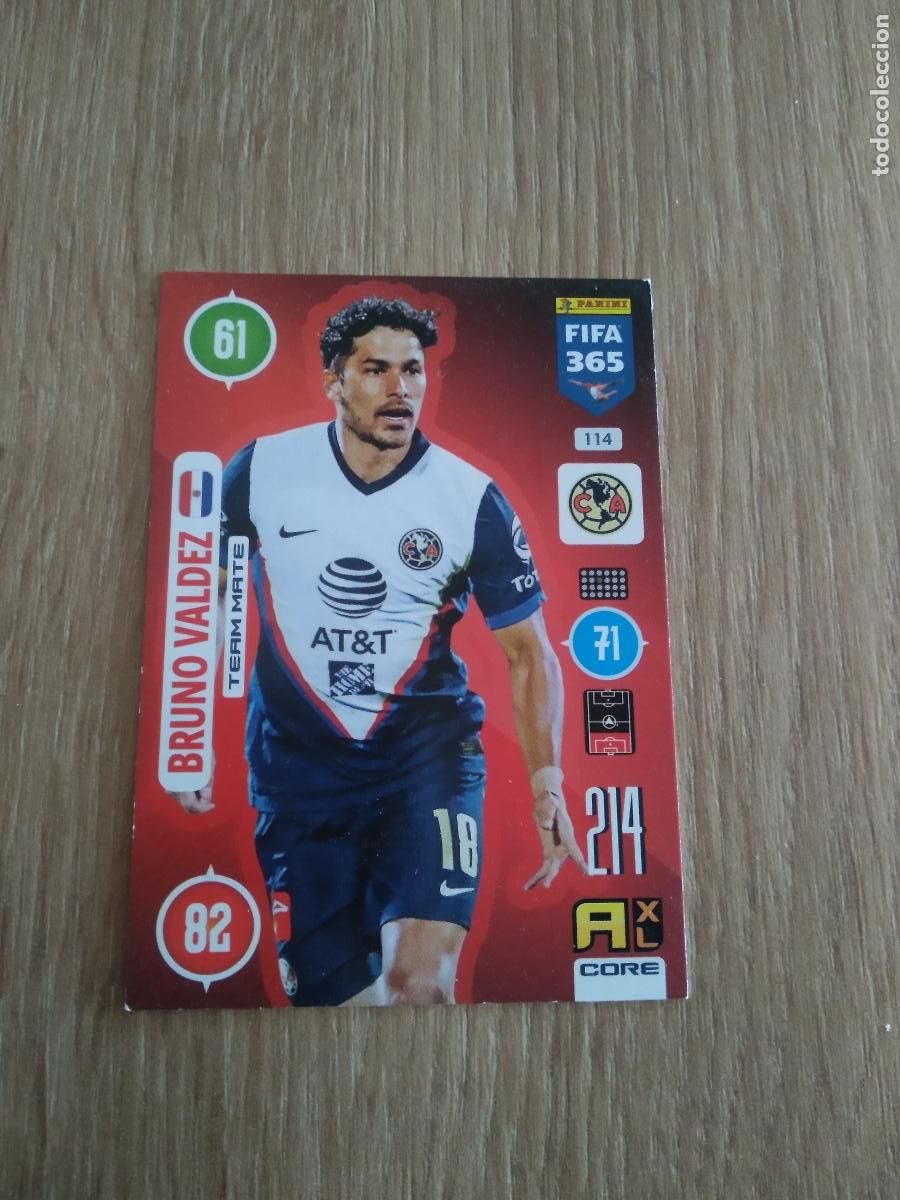 Cromos de F&uacute;tbol: 114 BRUNO VALDEZ CLUB AMERICA CROMO FUTBOL PANINI ADRENALYN 20-21 FIFA 365 2020-2021