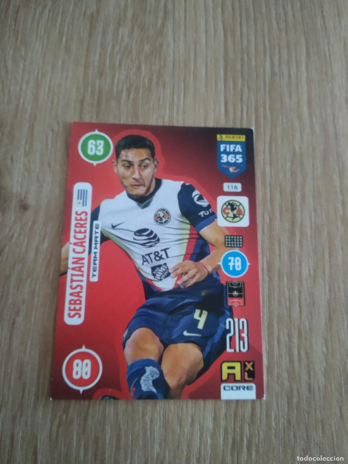 Cromos de F&uacute;tbol: 116 SEBASTIAN CACERES CLUB AMERICA CROMO FUTBOL PANINI ADRENALYN 20-21 FIFA 365 2020-2021