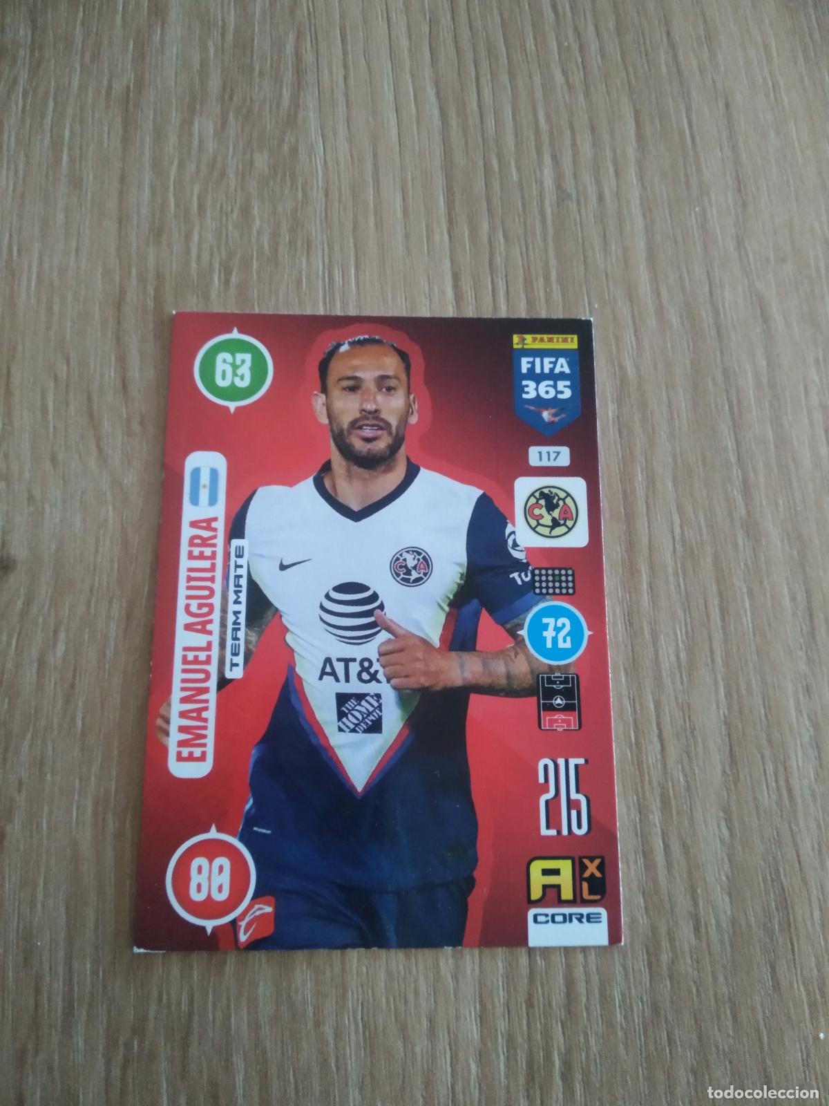 Cromos de F&uacute;tbol: 117 EMANUEL AGUILERA CLUB AMERICA CROMO FUTBOL PANINI ADRENALYN 20-21 FIFA 365 2020-2021