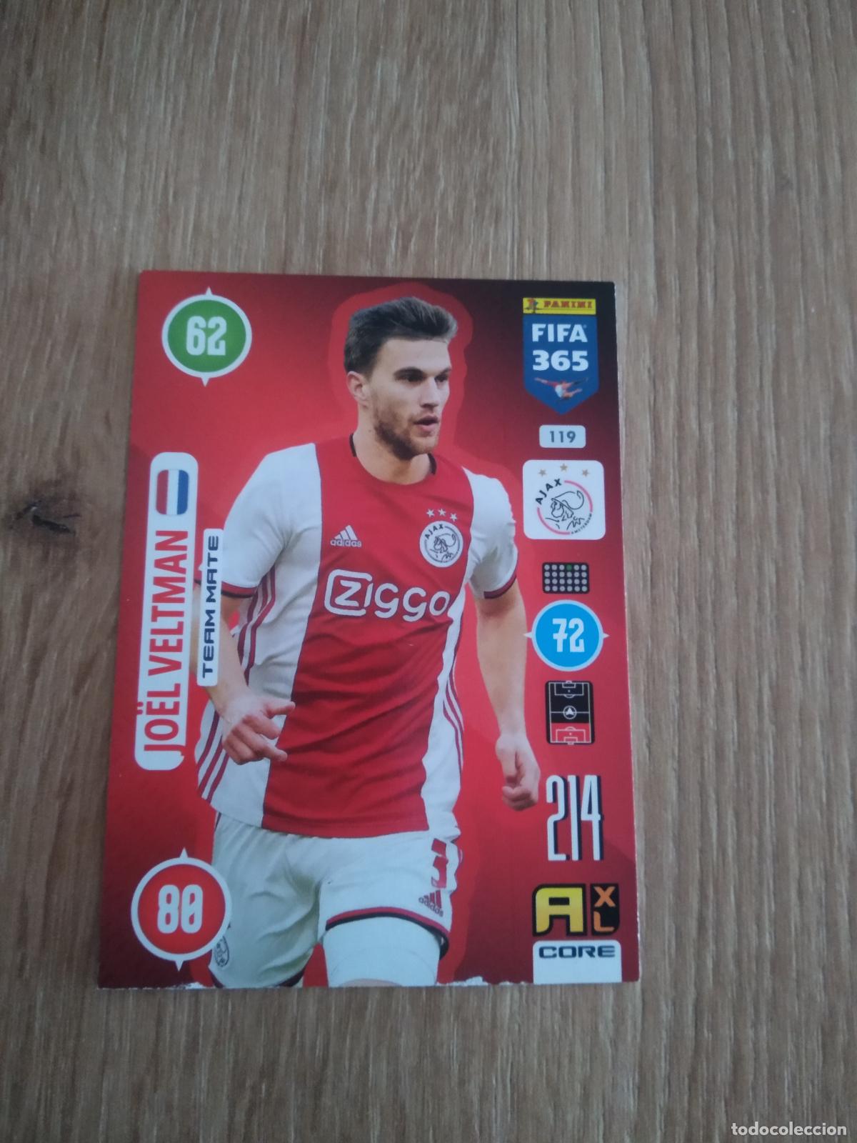 Cromos de F&uacute;tbol: 119 JOEL VELTMAN AJAX CROMO FUTBOL PANINI ADRENALYN 20-21 FIFA 365 2020-2021