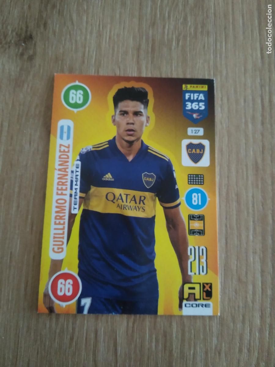 Cromos de F&uacute;tbol: 127 GUILLERMO FERNANDEZ BOCA JUNIORS CROMO FUTBOL PANINI ADRENALYN 20-21 FIFA 365 2020-2021