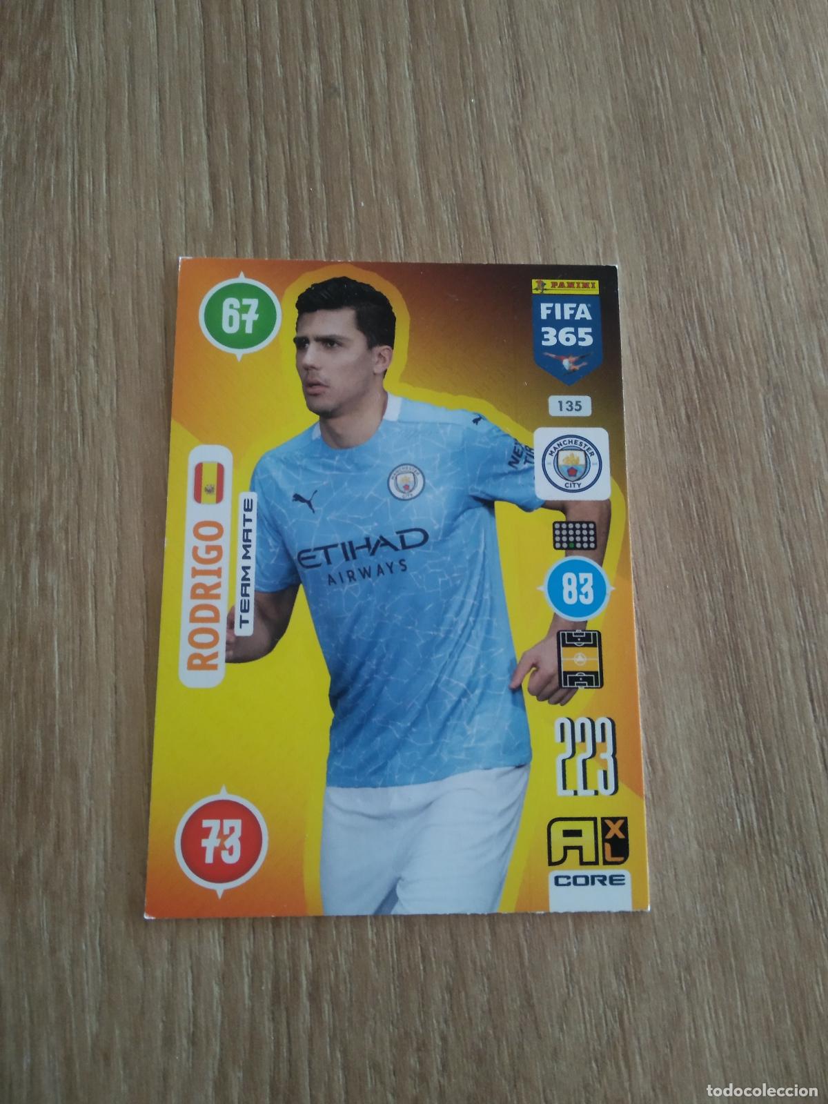 Cromos de F&uacute;tbol: 135 RODRIGO MANCHESTER CITY CROMO FUTBOL PANINI ADRENALYN 20-21 FIFA 365 2020-2021