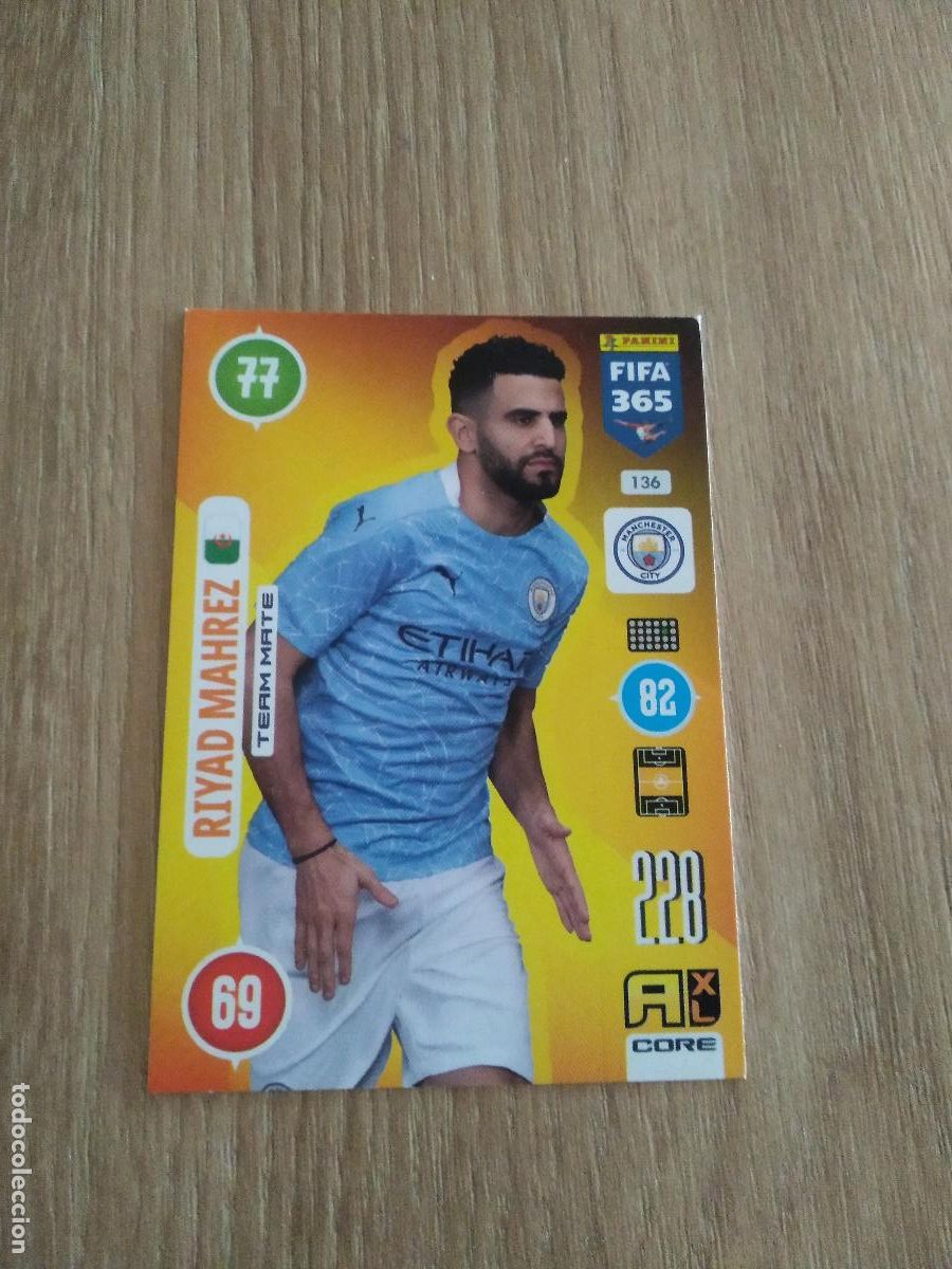 Cromos de F&uacute;tbol: 136 MAHREZ MANCHESTER CITY CROMO FUTBOL PANINI ADRENALYN 20-21 FIFA 365 2020-2021