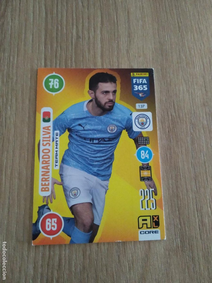 Cromos de F&uacute;tbol: 137 BERNARDO SILVA MANCHESTER CITY CROMO FUTBOL PANINI ADRENALYN 20-21 FIFA 365 2020-2021