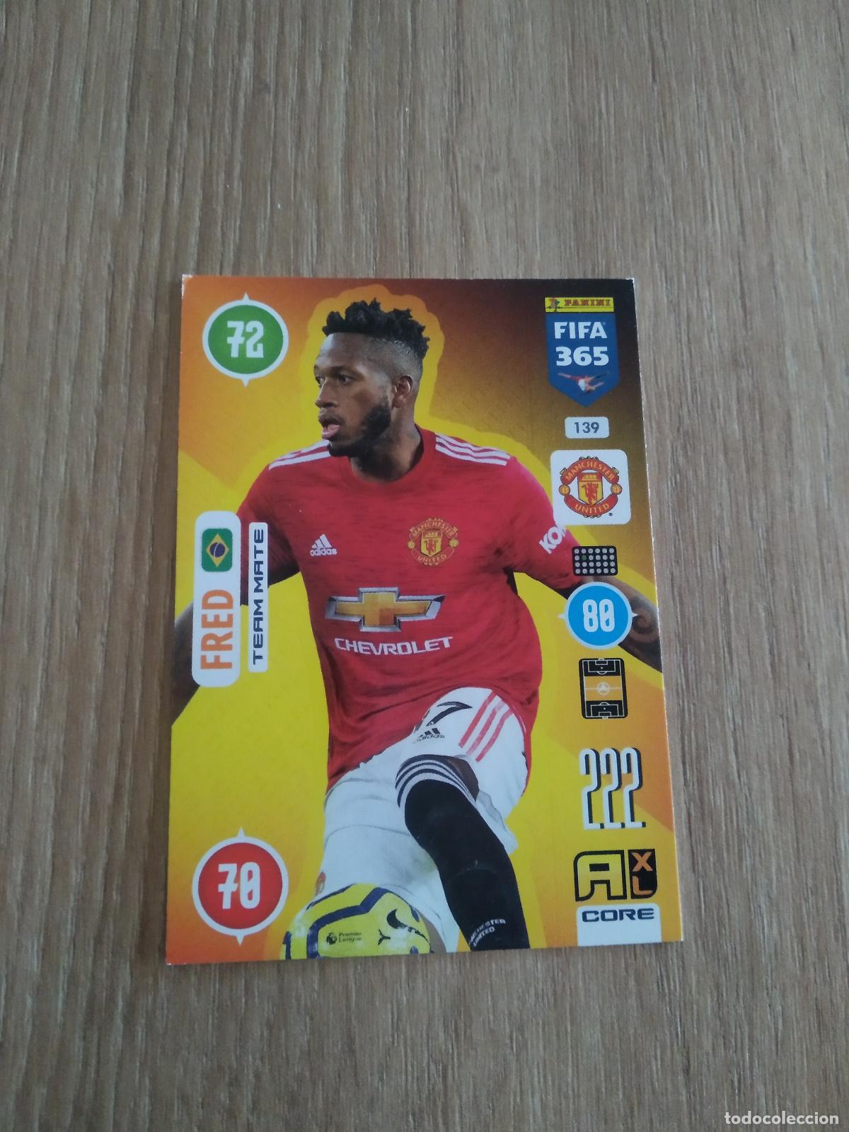 Cromos de F&uacute;tbol: 139 FRED MANCHESTER UNITED CROMO FUTBOL PANINI ADRENALYN 20-21 FIFA 365 2020-2021