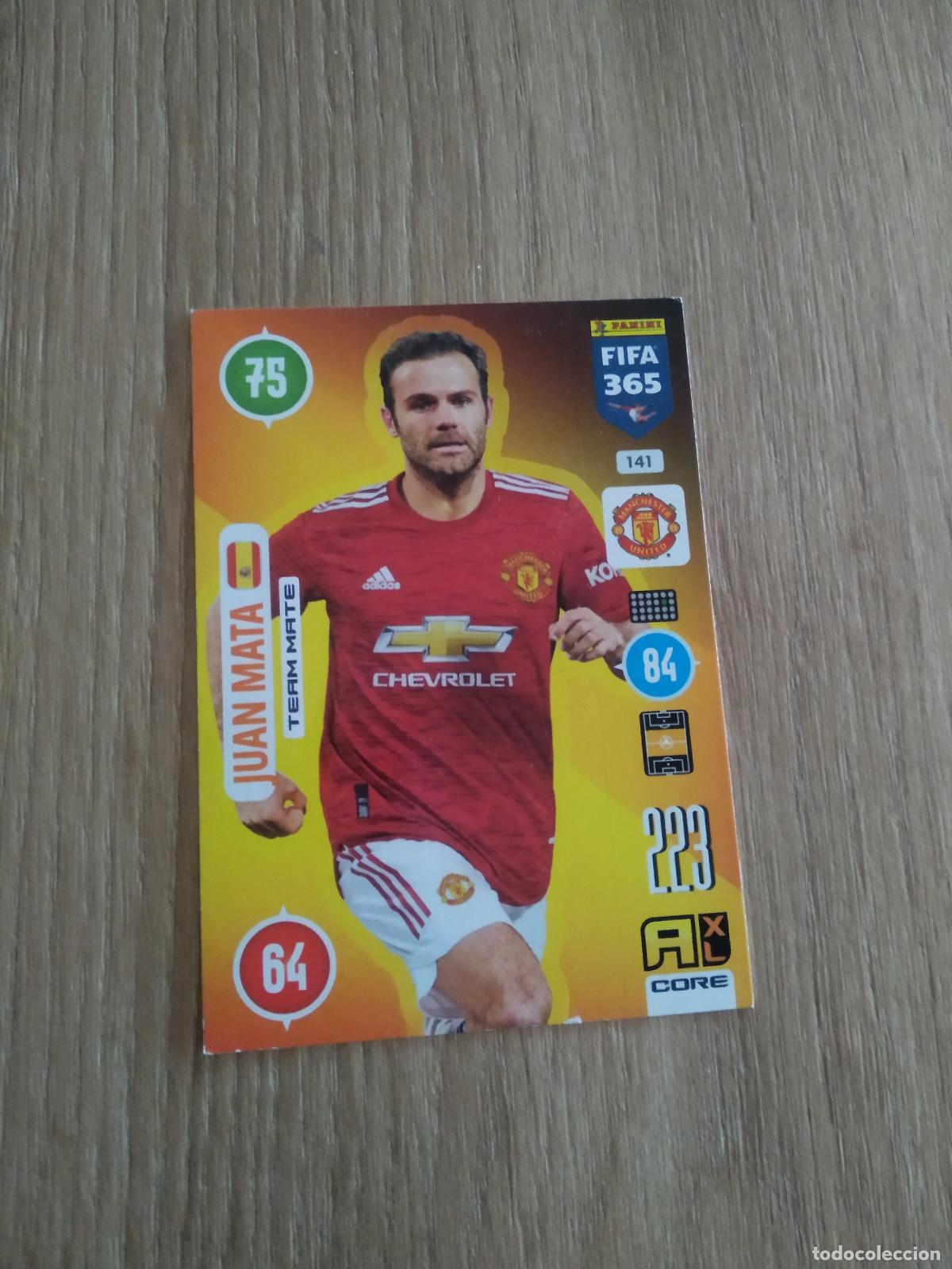 Cromos de F&uacute;tbol: 141 JUAN MATA MANCHESTER UNITED CROMO FUTBOL PANINI ADRENALYN 20-21 FIFA 365 2020-2021