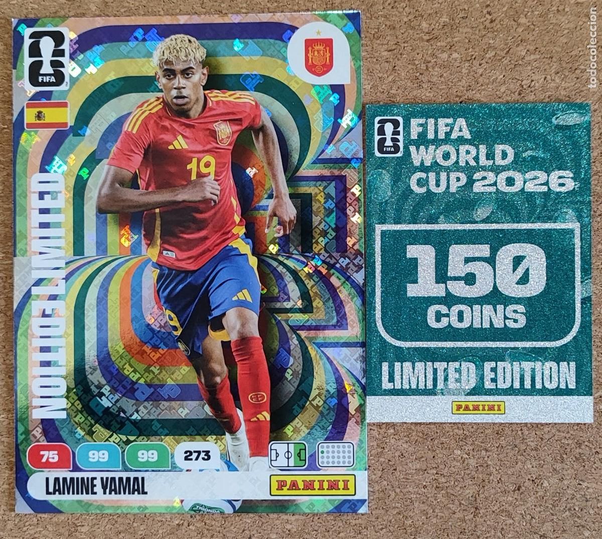 Cromos de F&uacute;tbol: ADRENALYN XL FIFA WORLD CUP 2026 CARD LIMITED EDITION XXL LAMINE YAMAL ESPA&Ntilde;A # ES LA TARGETA GRANDE