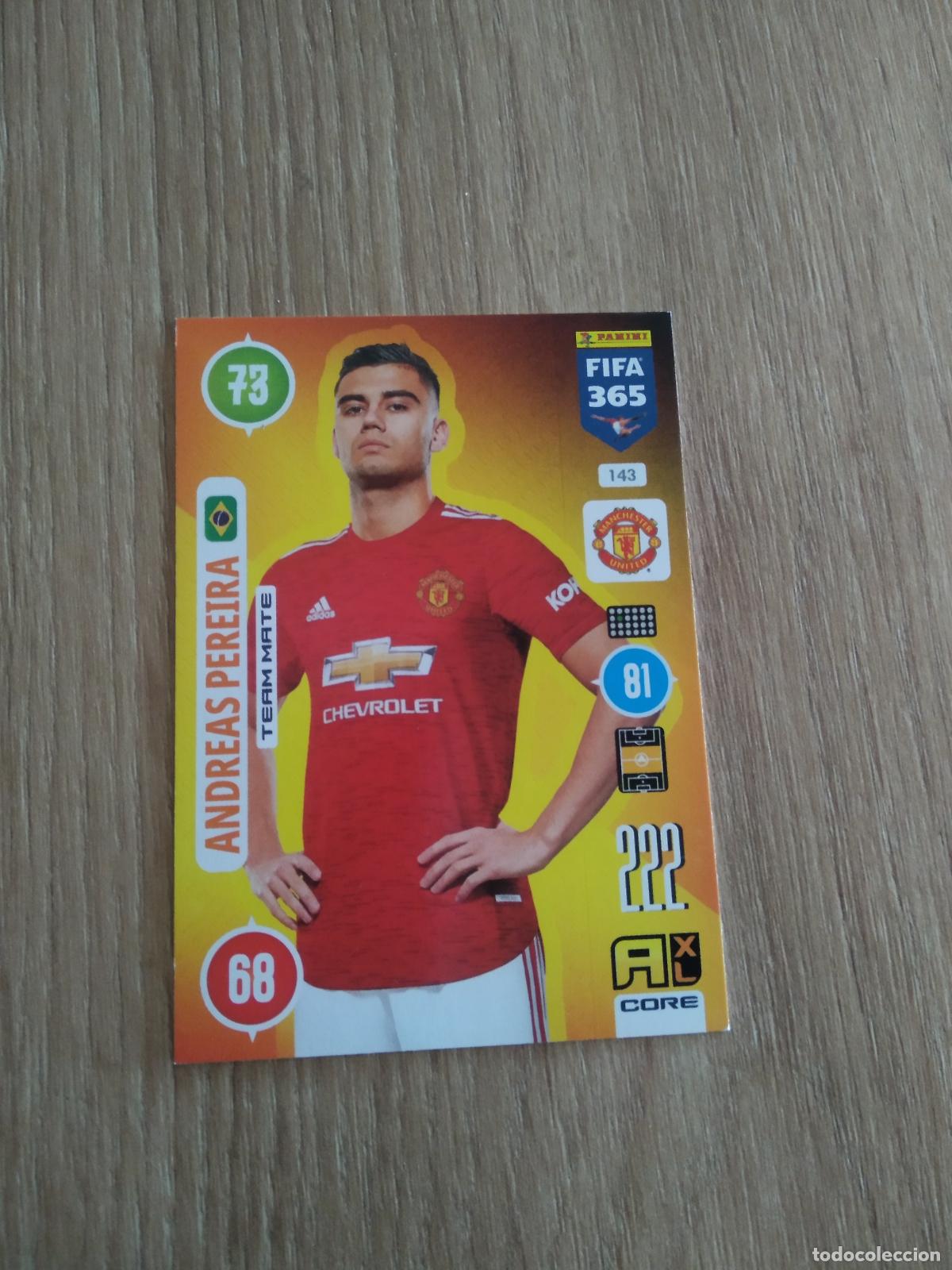 Cromos de F&uacute;tbol: 143 ANDREAS PEREIRA MANCHESTER UNITED CROMO FUTBOL PANINI ADRENALYN 20-21 FIFA 365 2020-2021