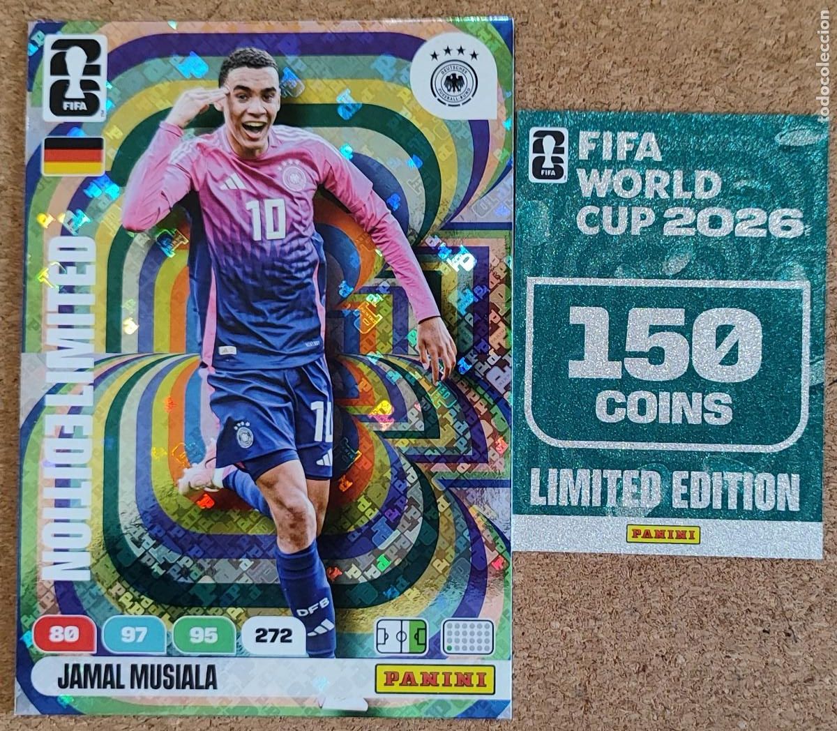 Cromos de F&uacute;tbol: ADRENALYN XL FIFA WORLD CUP 2026 CARD LIMITED EDITION XXL MUSIALA ALEMANIA # ES LA TARGETA GRANDE