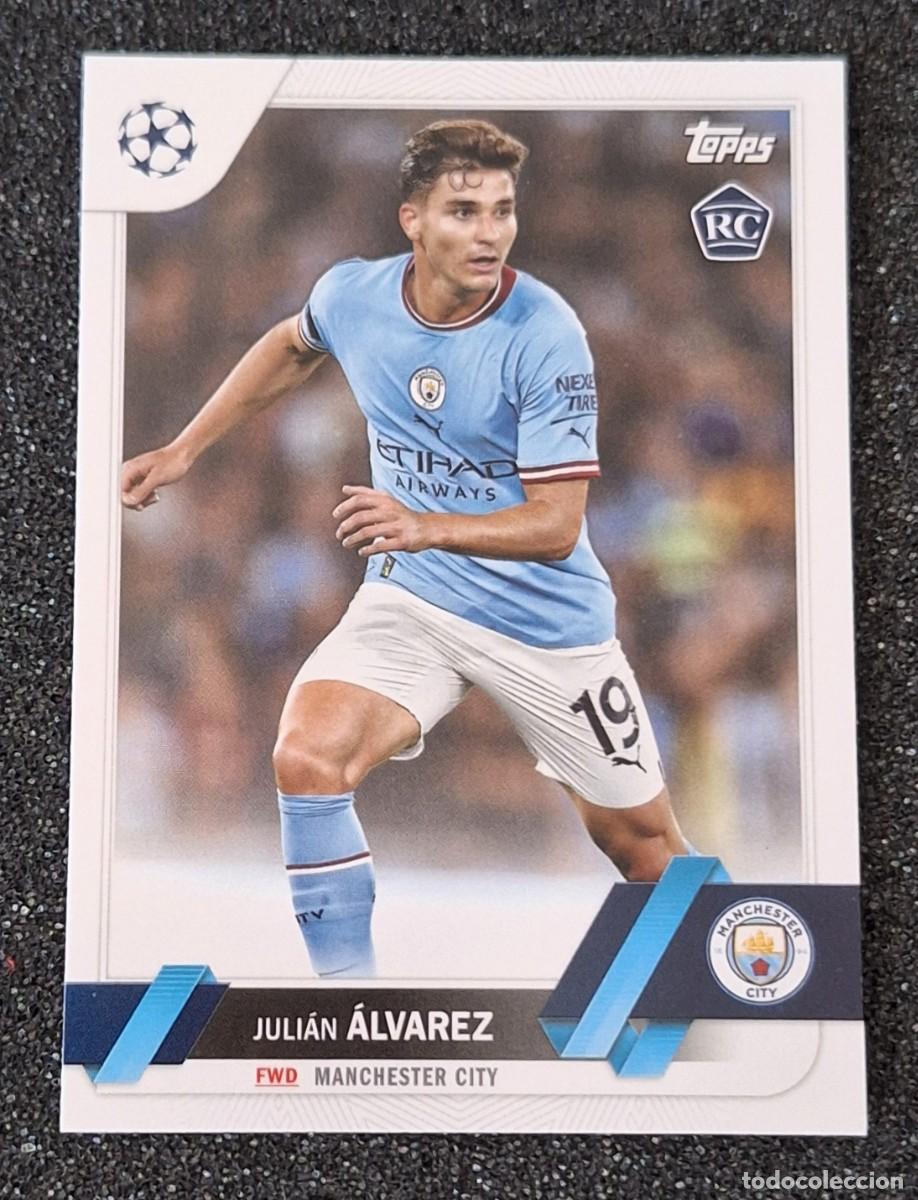 Cromos de F&uacute;tbol: Julian Alvarez Manchester City Topps Champions League Soccer Rookie RC