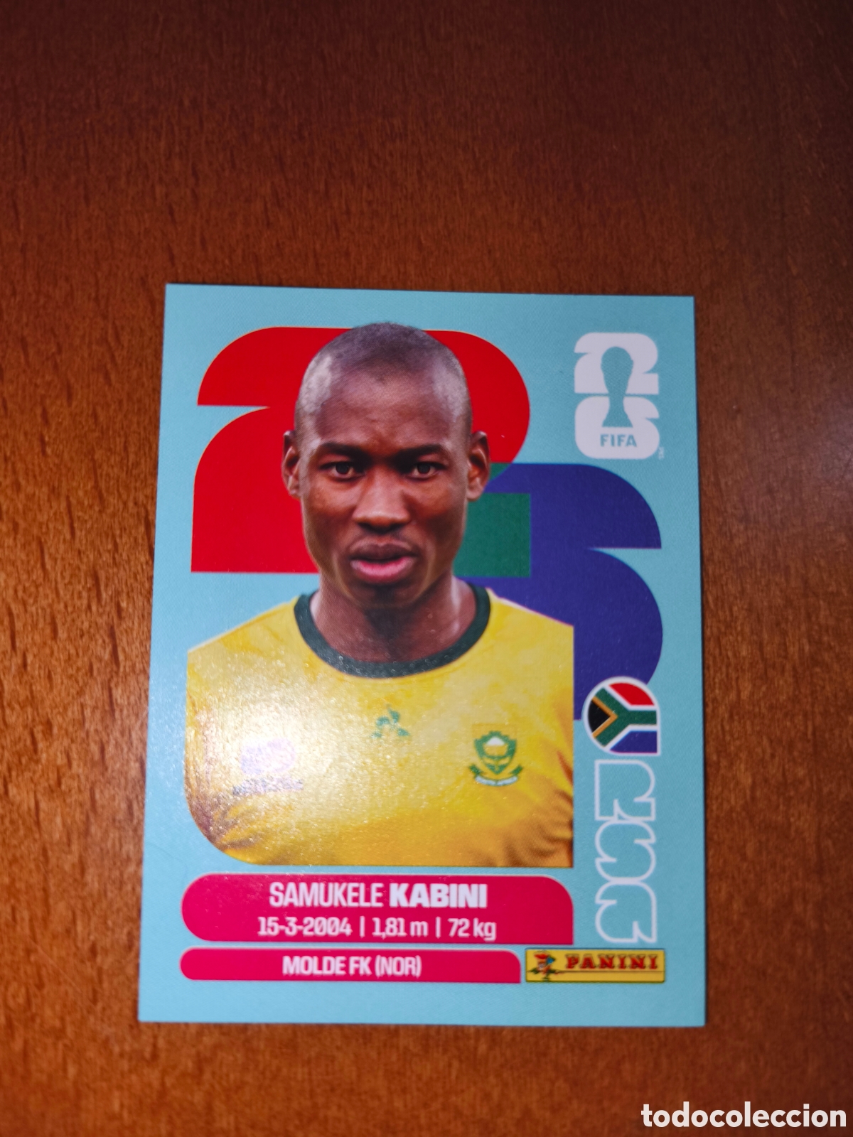 Cromos de F&uacute;tbol: RSA5 Samukele Kabini RSA 5 Fifa World Cup 2026 Sud&aacute;frica