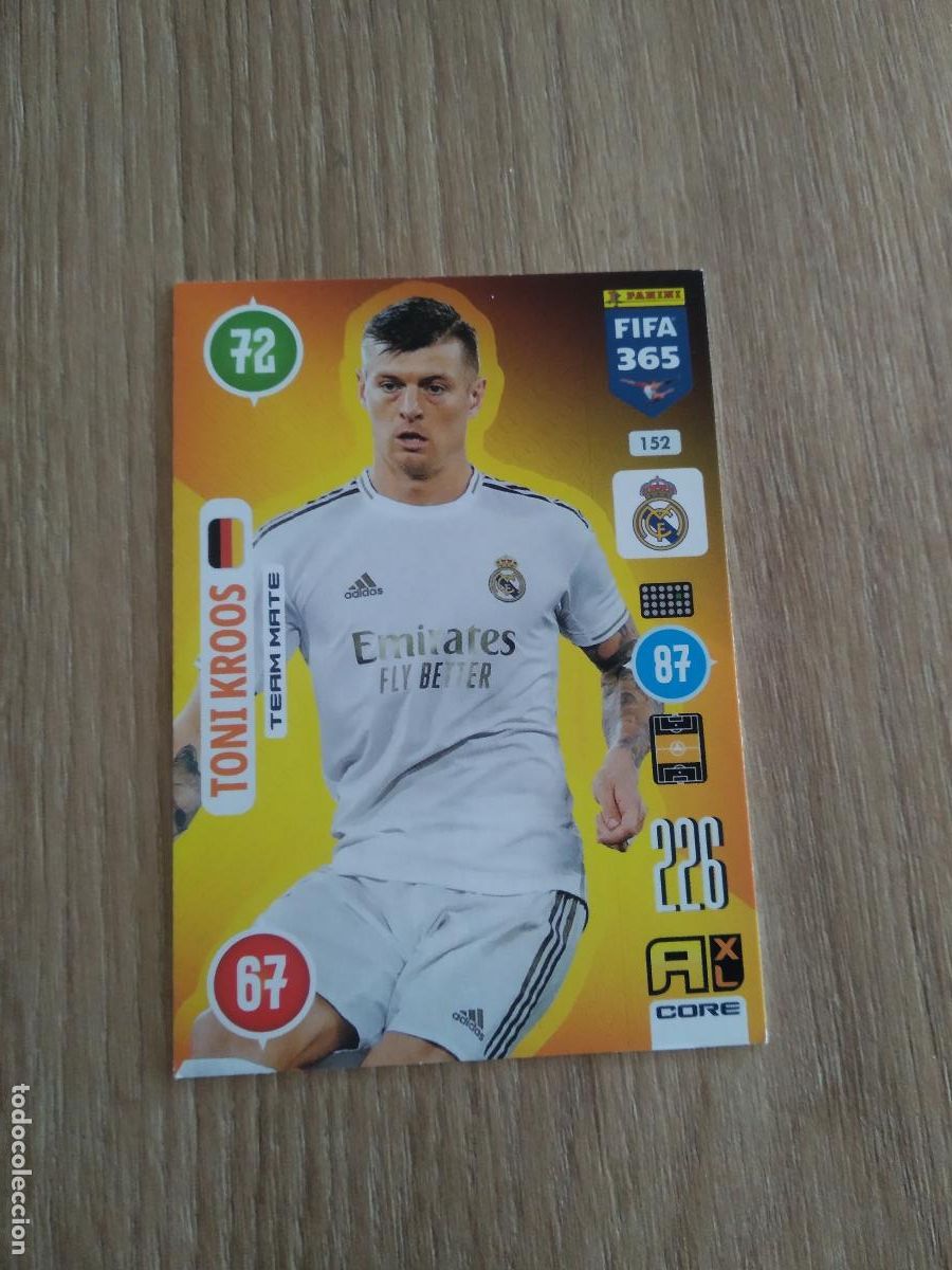 Cromos de F&uacute;tbol: 152 KROOS REAL MADRID CROMO FUTBOL PANINI ADRENALYN 20-21 FIFA 365 2020-2021