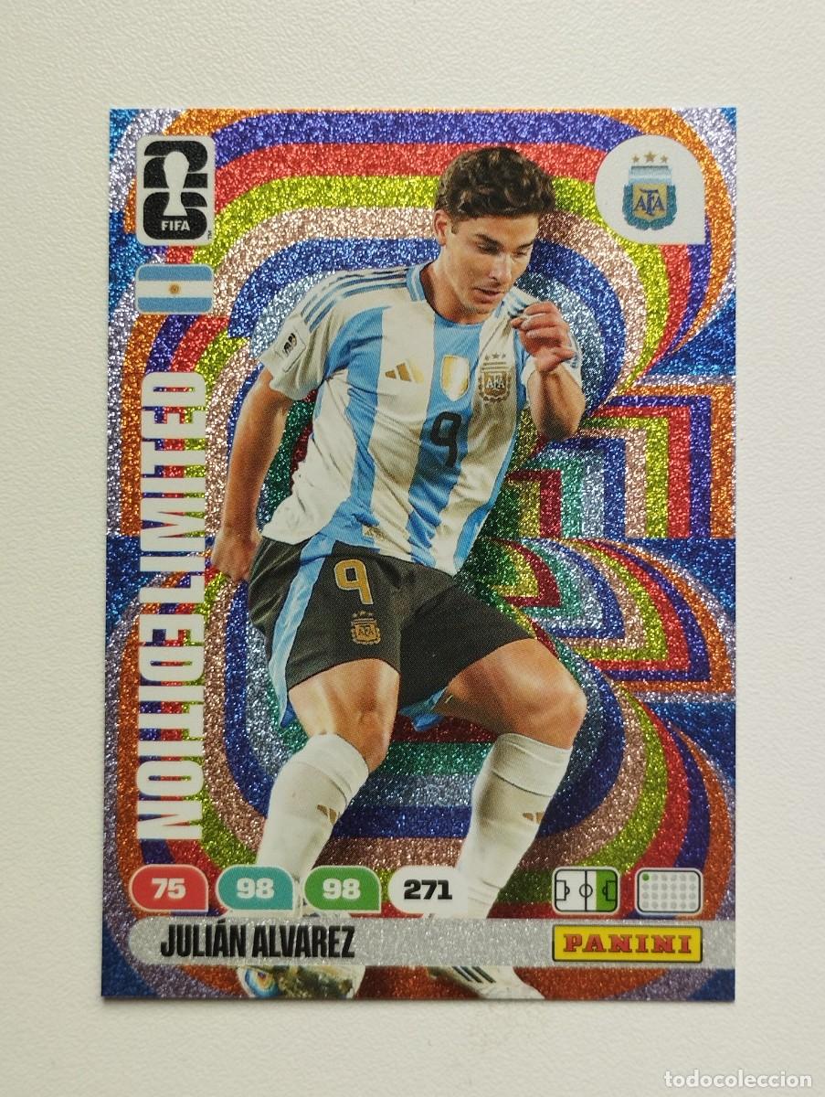 Cromos de F&uacute;tbol: CROMO CARD ADRENALYN MUNDIAL WORLD CUP 2026 LIMITED EDITION JULIAN ALVAREZ ARGENTINA