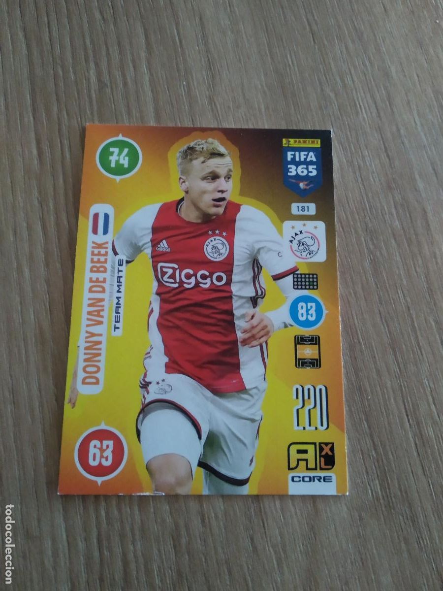Cromos de F&uacute;tbol: 181 VAN DE BEEK AJAX CROMO FUTBOL PANINI ADRENALYN 20-21 FIFA 365 2020-2021