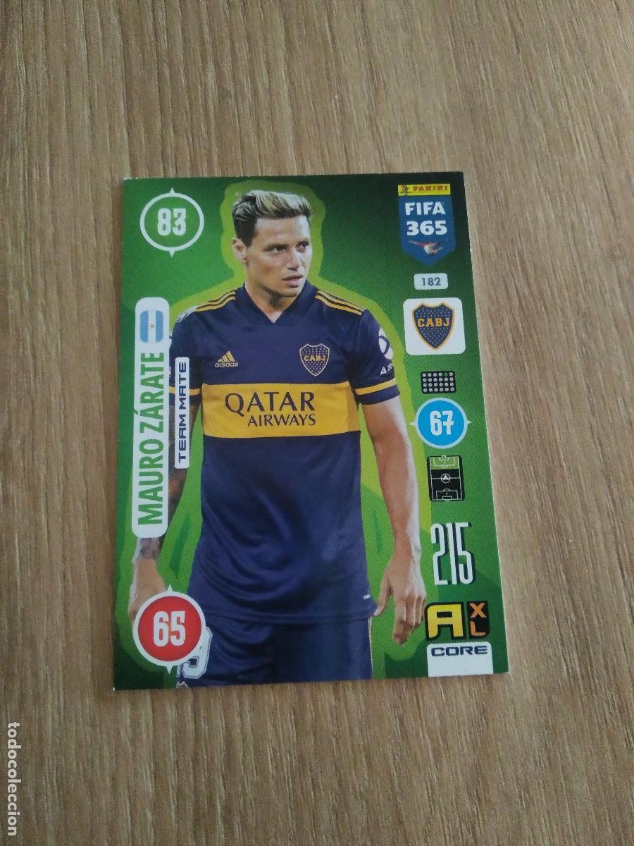 Cromos de F&uacute;tbol: 182 MAURO ZARATE BOCA JUNIORS CROMO FUTBOL PANINI ADRENALYN 20-21 FIFA 365 2020-2021
