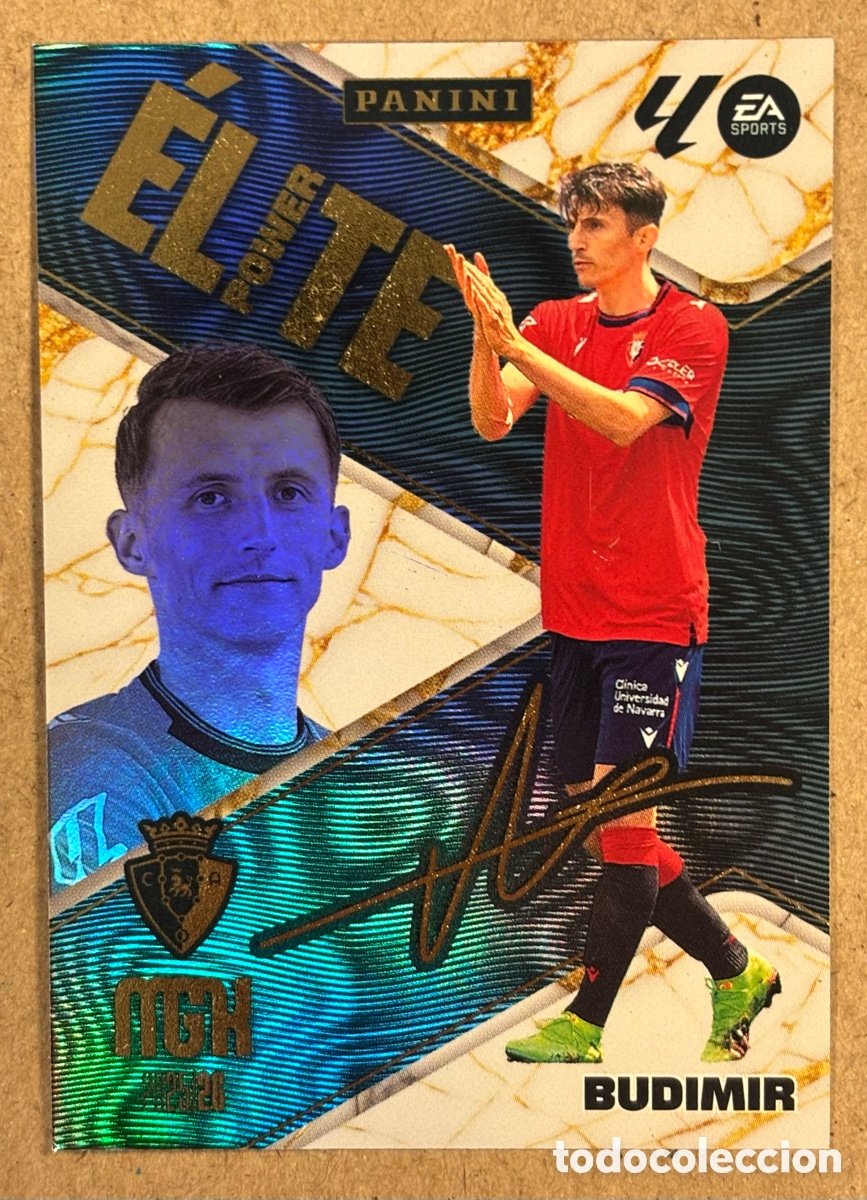 Cromos de F&uacute;tbol: BUDIMIR (C.A. OSASUNA). CARTA PANINI MGK MEGACRACKS 25/26 ELITE POWER CON AUT&Oacute;GRAFO. #2