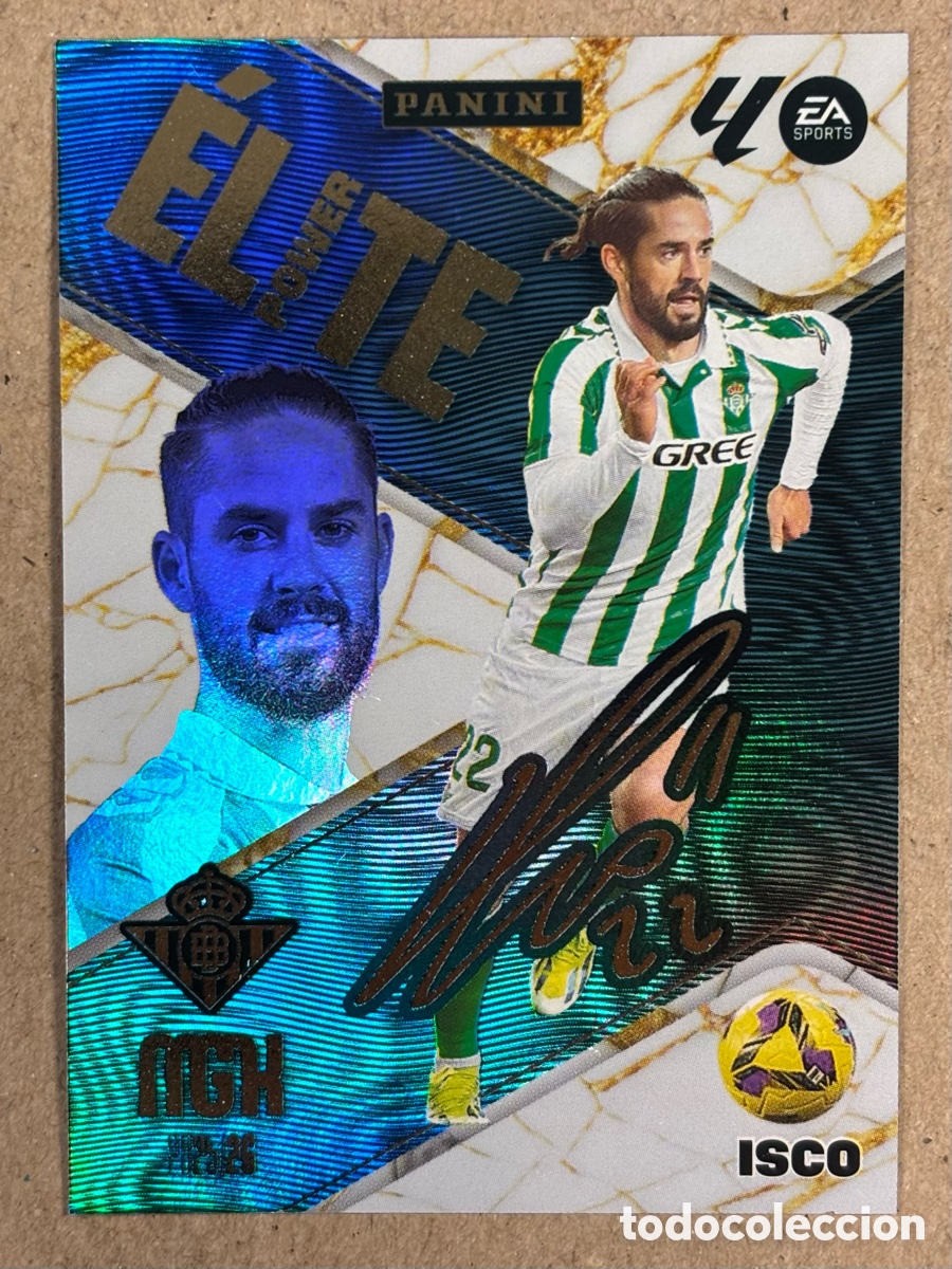 Cromos de F&uacute;tbol: ISCO (REAL BETIS). CARTA PANINI MGK MEGACRACKS 25/26 ELITE POWER CON AUT&Oacute;GRAFO. #7.