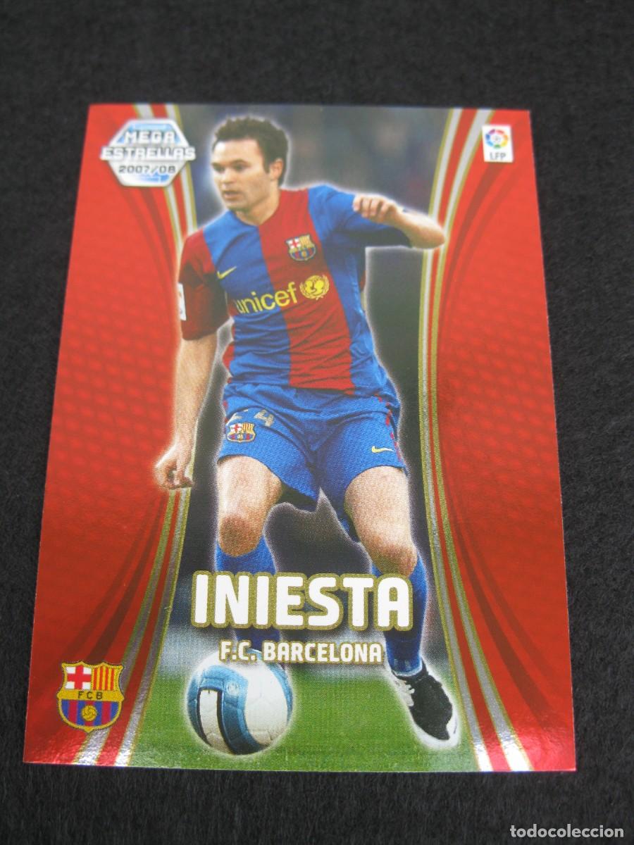 Cromos de F&uacute;tbol: INIESTA (F.C. BARCELONA) - N&ordm; 376 - MEGAESTRELLAS - MEGACRACKS 2007-2008 - PANINI - 07-08.