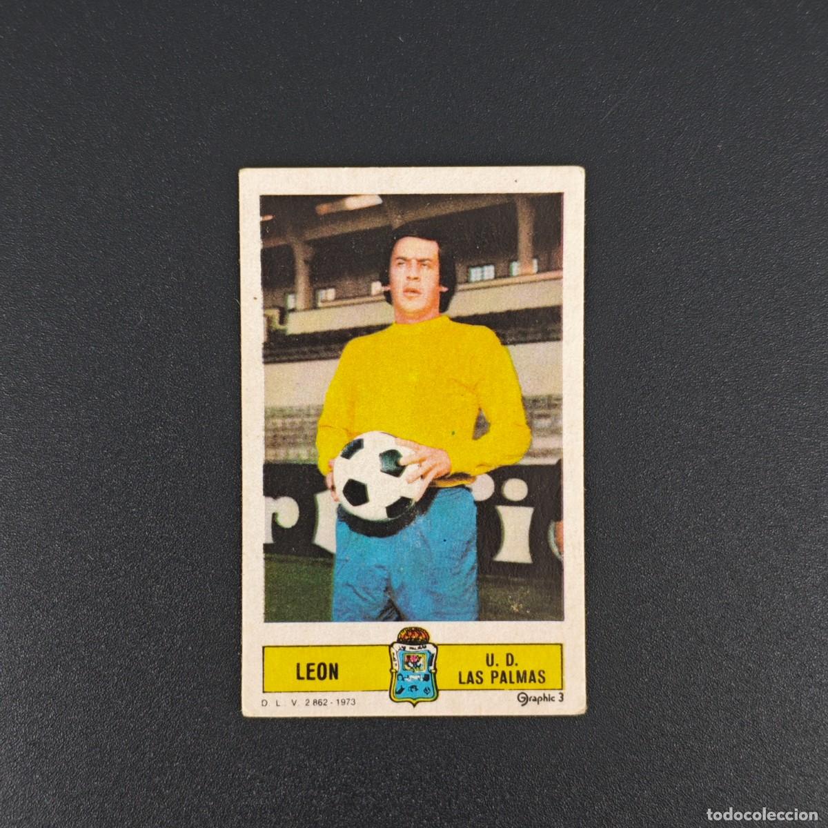 Cromos de F&uacute;tbol: CROMO FUTBOL LIGA ESTE LEON U. D. LAS PALMAS NUNCA PEGADO SIN PEGAR 73 74 1973 1974 RA526