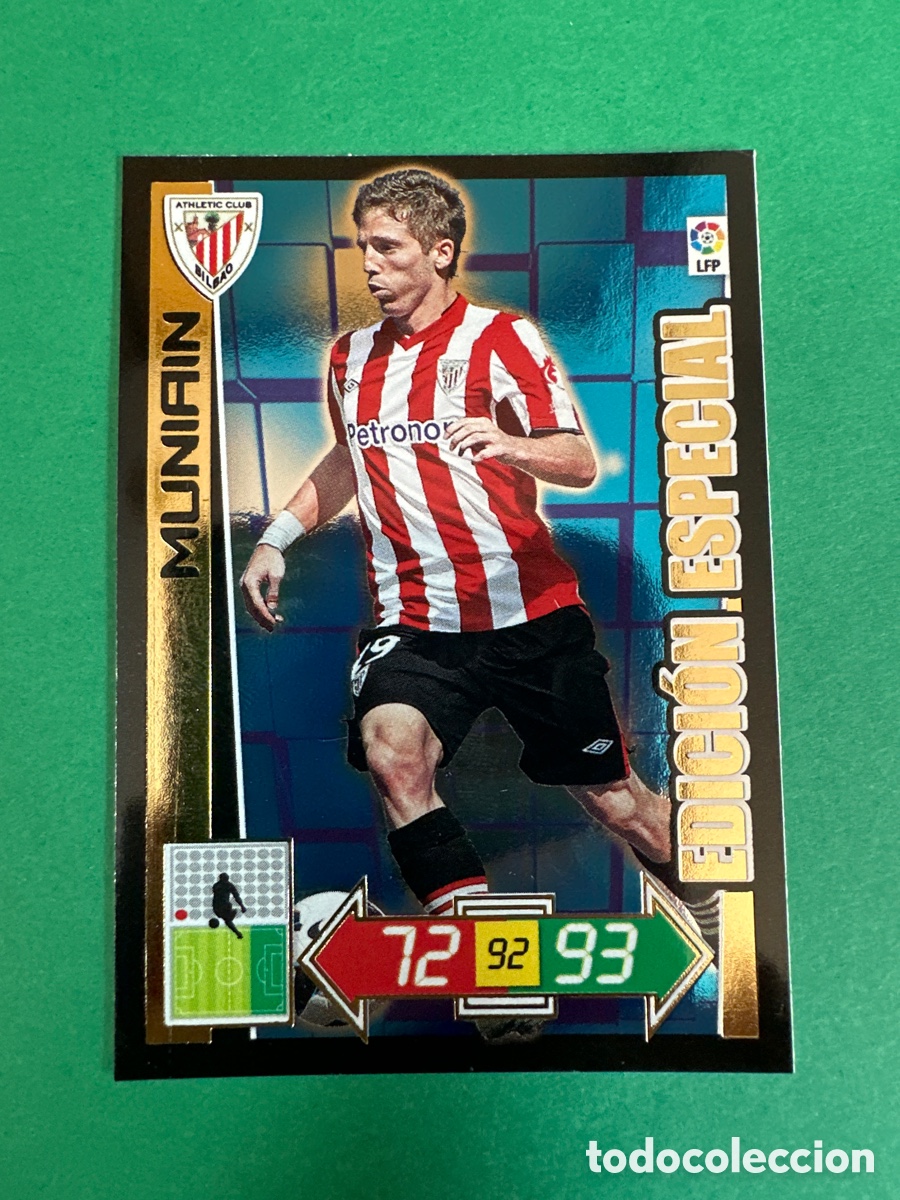 Football Stickers: MUNIA&Iacute;N(ATHLETIC BILBAO) EDICI&Oacute;N ESPECIAL LIMITADA ADRENALYN XL LIGA 2012-2013 12 13 PANINI