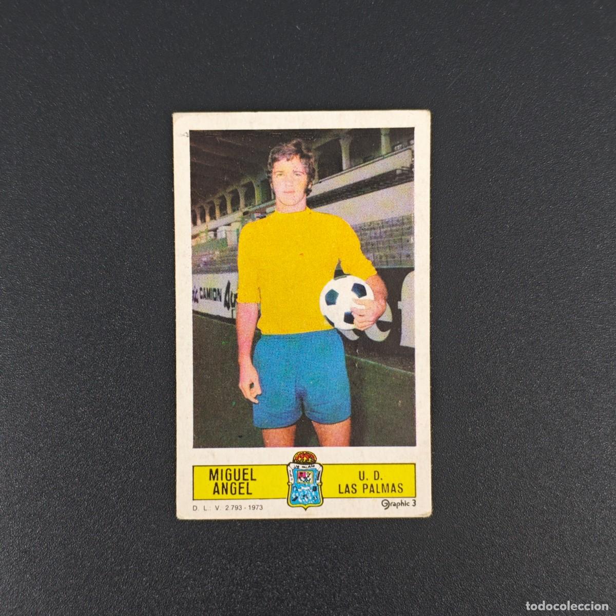 Cromos de F&uacute;tbol: CROMO FUTBOL LIGA ESTE MIGUEL ANGEL U. D. LAS PALMAS NUNCA PEGADO SIN PEGAR 73 74 1973 1974 RA526