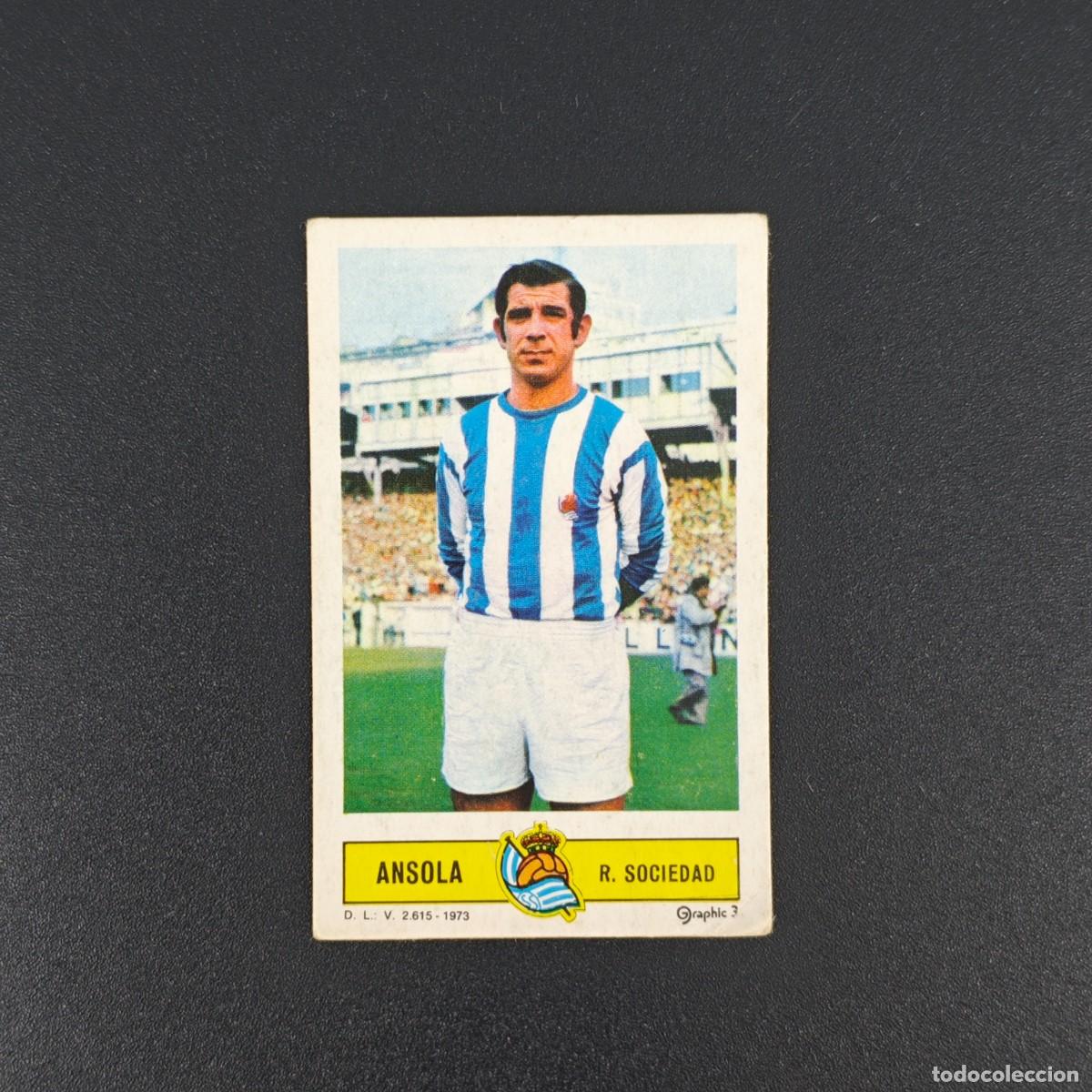 Cromos de F&uacute;tbol: CROMO FUTBOL LIGA ESTE ANSOLA REAL SOCIEDAD NUNCA PEGADO SIN PEGAR 73 74 1973 1974 RA526