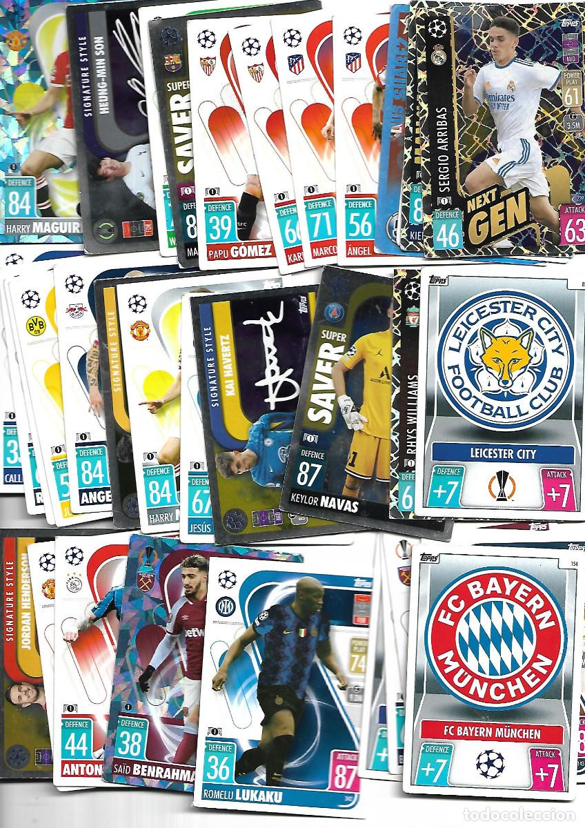 Cromos de F&uacute;tbol: PEQUE&Ntilde;A COLECCION DE 36 FICHAS MATCH ATTAX