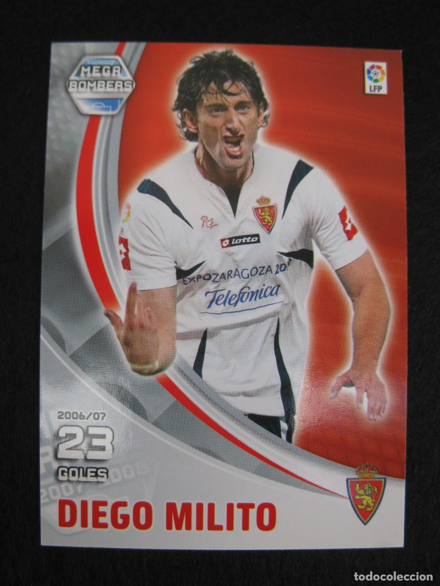 Cromos de F&uacute;tbol: DIEGO MILITO (R. ZARAGOZA) - N&ordm; 389 - MEGABOMBERS - MEGACRACKS 2007-2008 - PANINI - 07-08.
