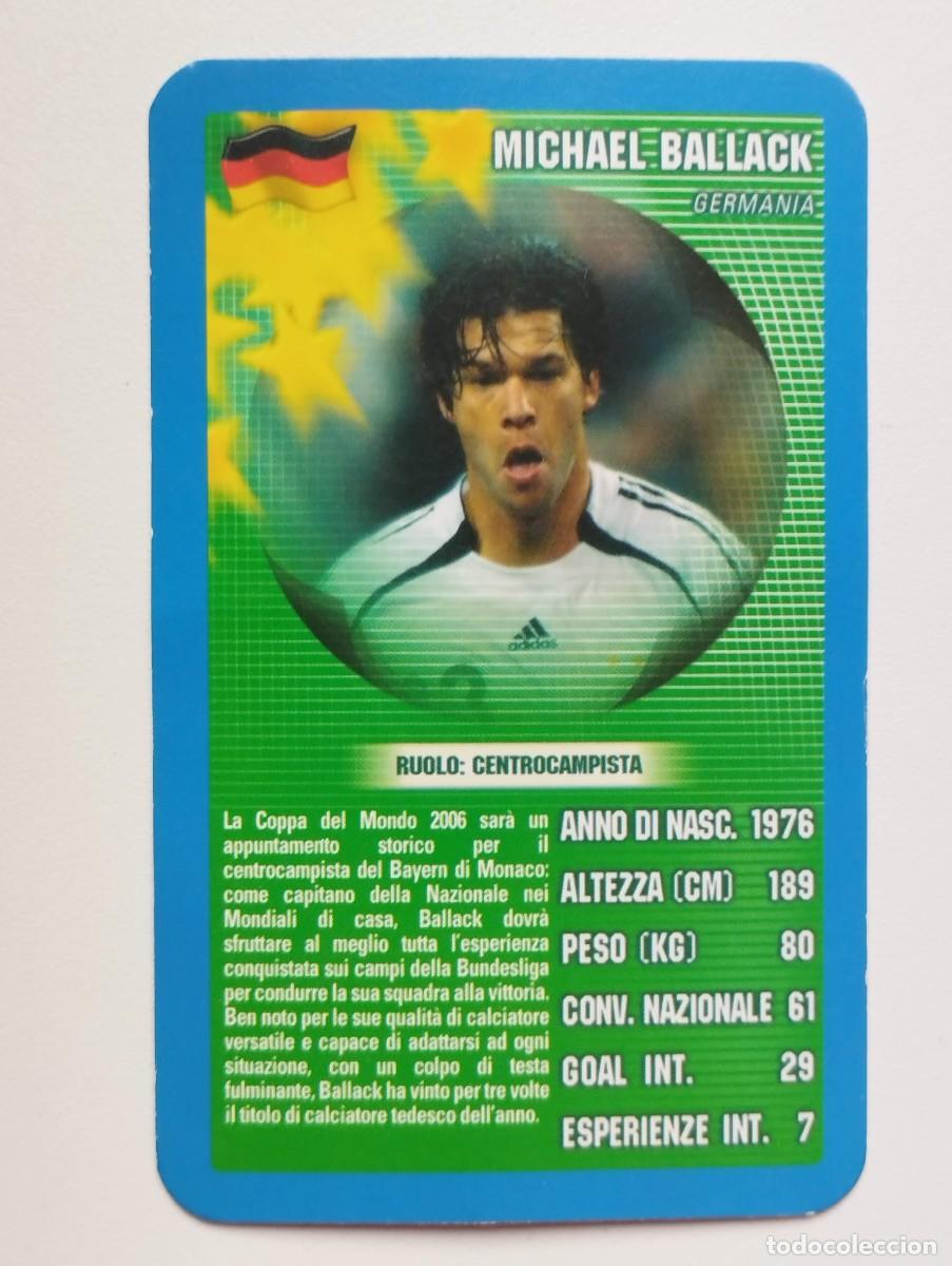 Cartes &agrave; collectionner de Football: CARTA CARD TOP TRUMPS 2005 Michael Ballack Alemania