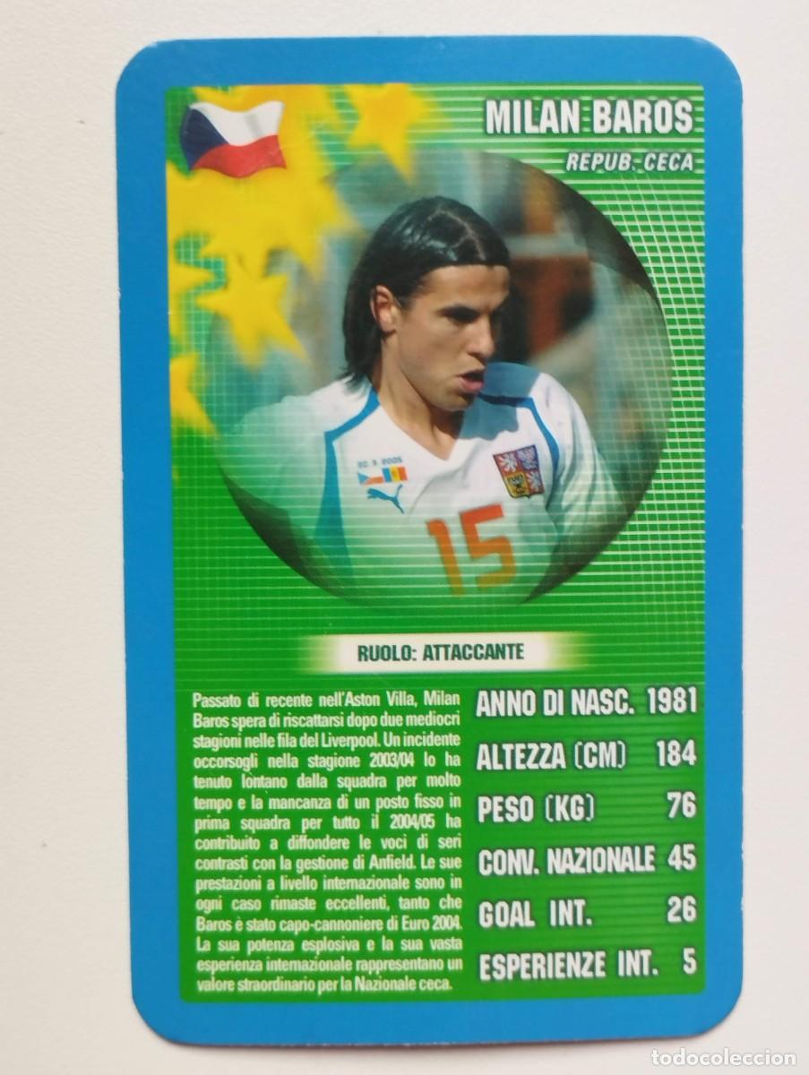 Cartes &agrave; collectionner de Football: CARTA CARD TOP TRUMPS 2005 Milan Baros Republica Checa