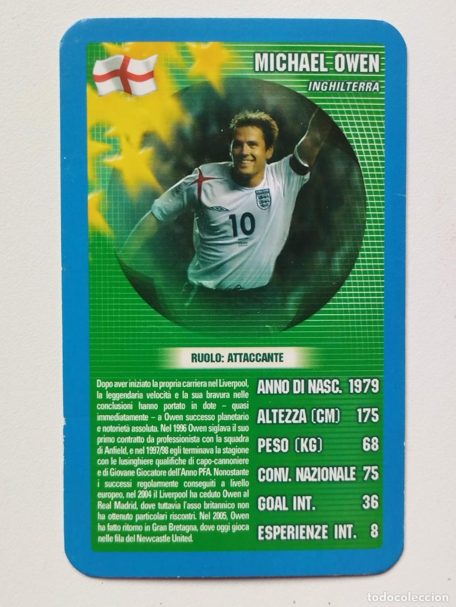 Cartes &agrave; collectionner de Football: CARTA CARD TOP TRUMPS 2005 Michael Owen Inglaterra