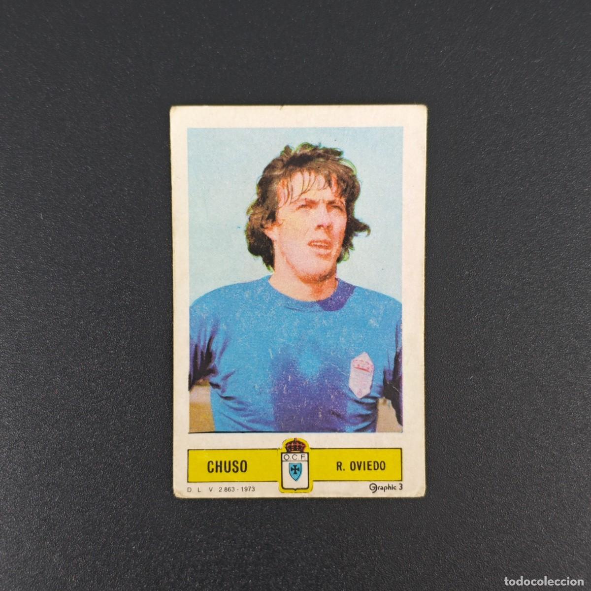 Cromos de F&uacute;tbol: CROMO FUTBOL LIGA ESTE CHUSO REAL OVIEDO NUNCA PEGADO SIN PEGAR 73 74 1973 1974 RA526