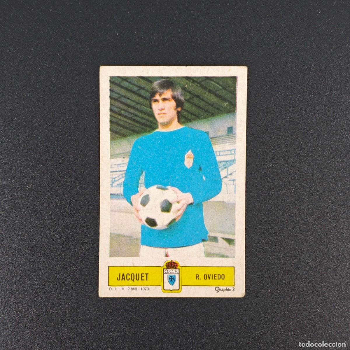 Cromos de F&uacute;tbol: CROMO FUTBOL LIGA ESTE JACQUET REAL OVIEDO NUNCA PEGADO SIN PEGAR 73 74 1973 1974 RA526