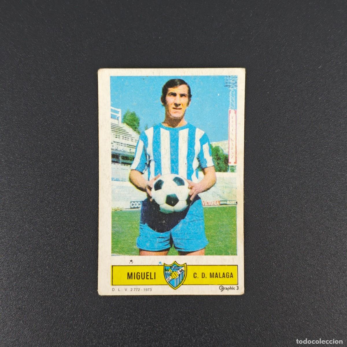 Cromos de F&uacute;tbol: CROMO FUTBOL LIGA ESTE MIGUELI MALAGA NUNCA PEGADO SIN PEGAR 73 74 1973 1974 RA526