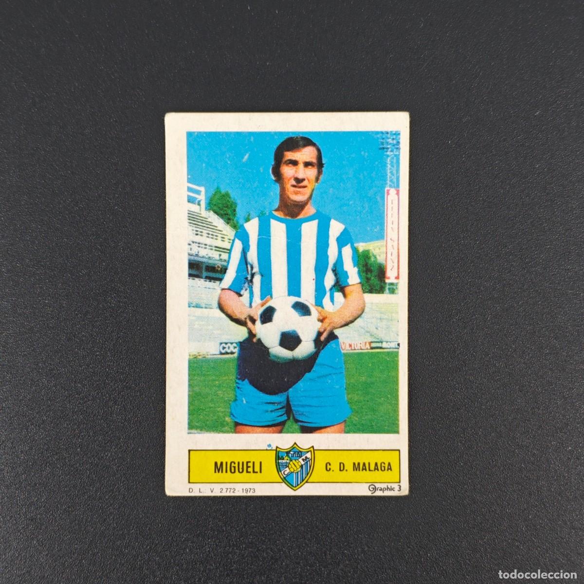 Cromos de F&uacute;tbol: CROMO FUTBOL LIGA ESTE MIGUELI MALAGA NUNCA PEGADO SIN PEGAR 73 74 1973 1974 RA526