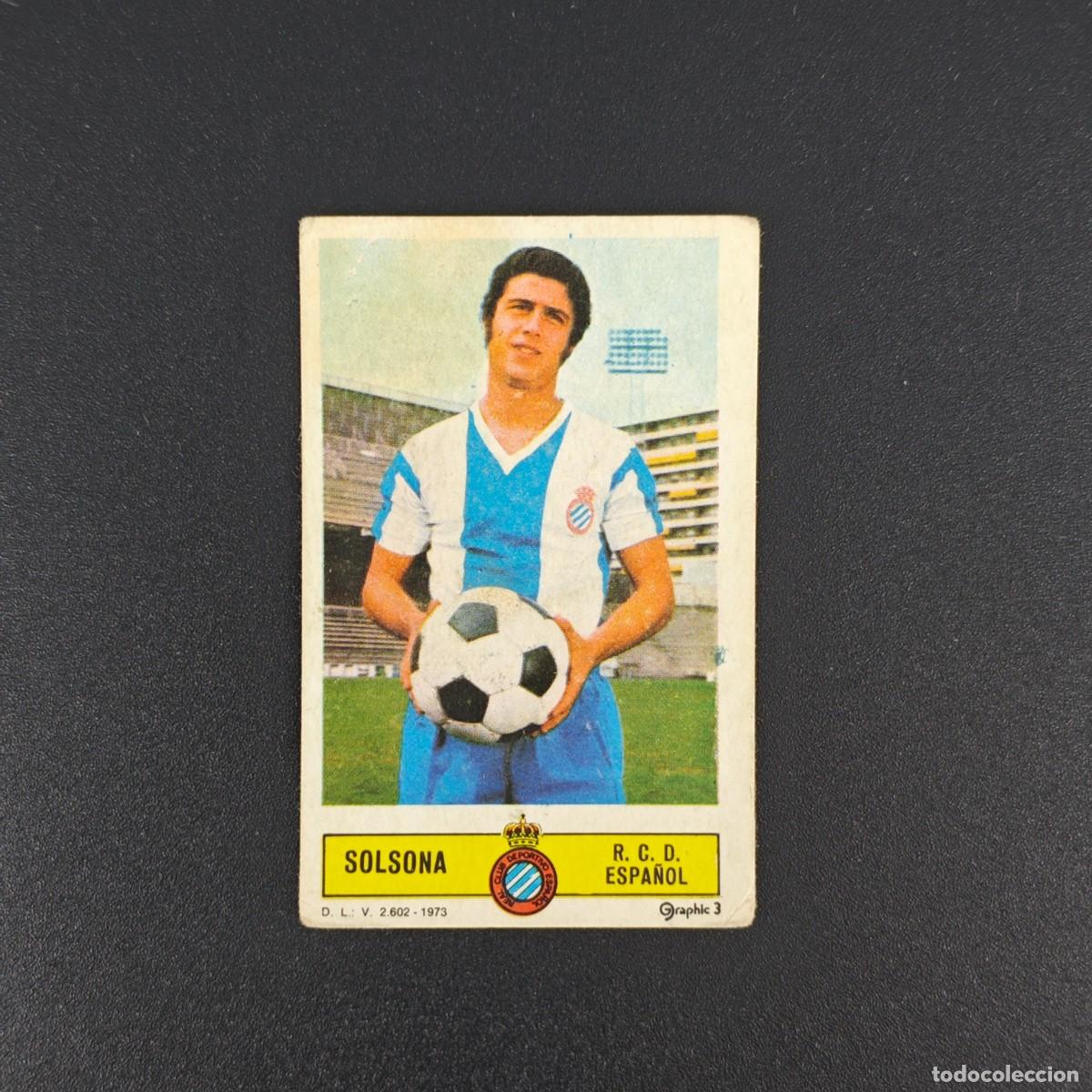 Cromos de f&uacute;tbol: CROMO FUTBOL LIGA ESTE SOLSONA ESPANYOL ESPA&Ntilde;OL NUNCA PEGADO SIN PEGAR 73 74 1973 1974 RA526