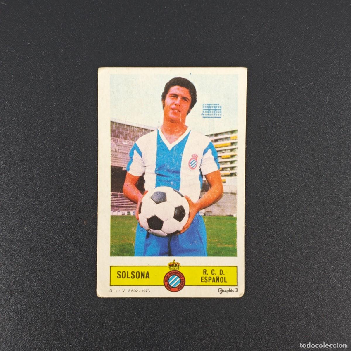 Cromos de F&uacute;tbol: CROMO FUTBOL LIGA ESTE SOLSONA ESPANYOL ESPA&Ntilde;OL NUNCA PEGADO SIN PEGAR 73 74 1973 1974 RA526