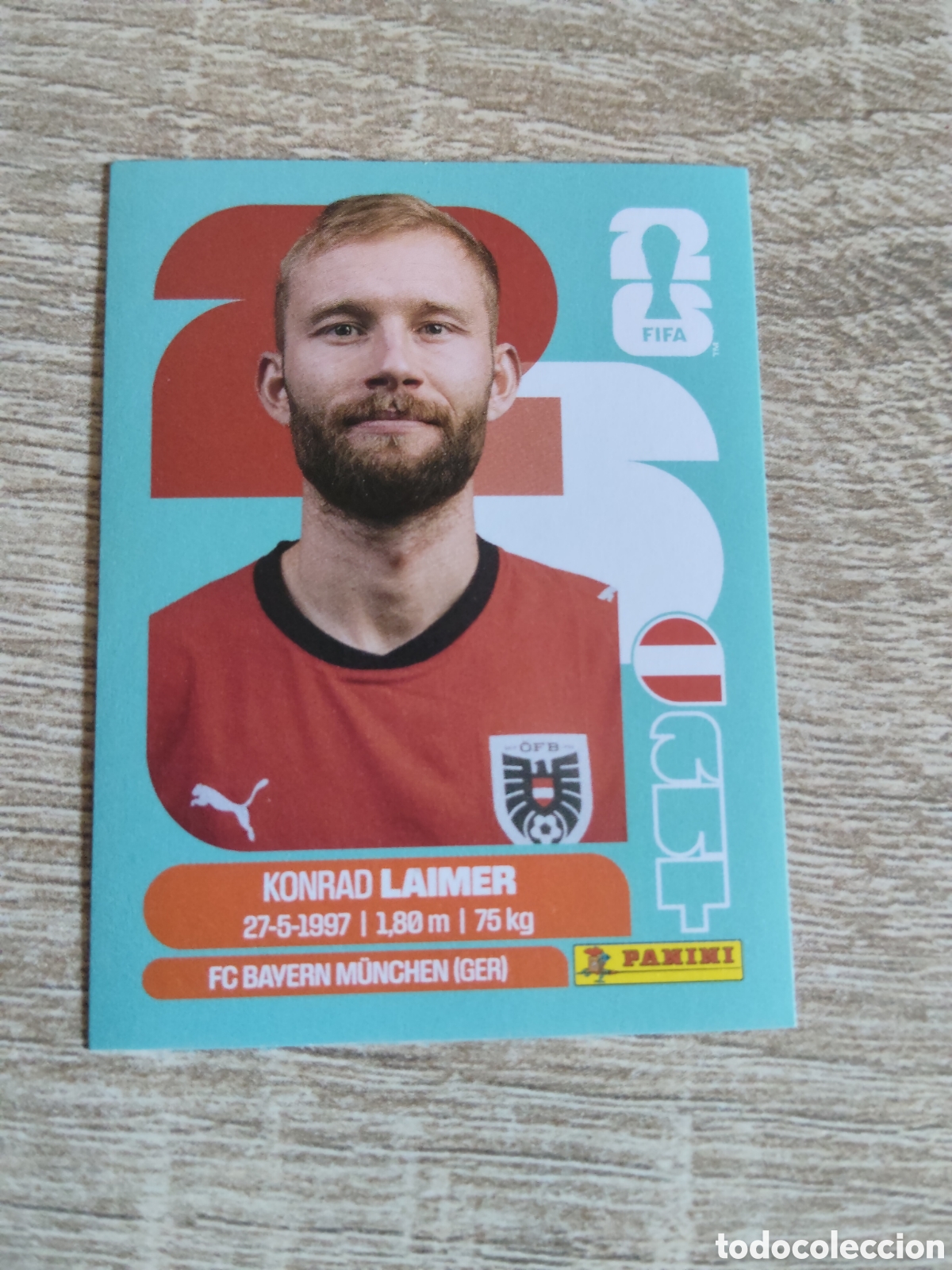 Cromos de F&uacute;tbol: Panini mundial 2026 AUT 12 Konrad Laimer Austria